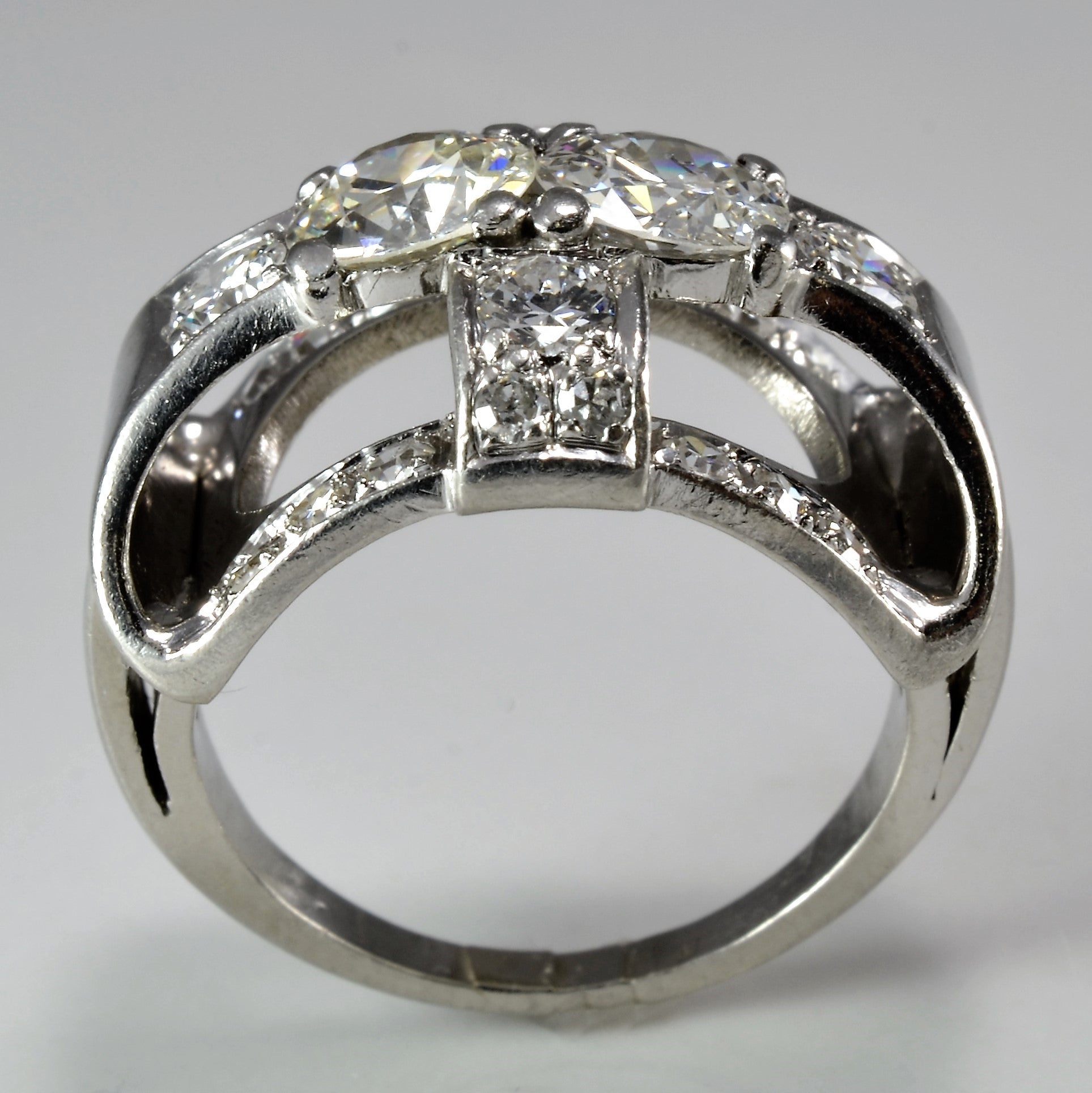Single cut diamond vintage engagement ring, antique vintage diamond ring