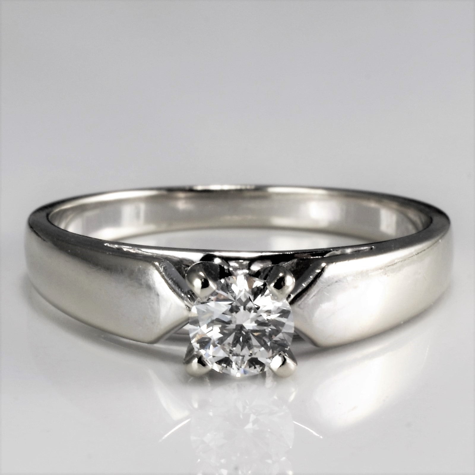 Prong Set Solitaire Diamond Engagement Ring | 0.31 ct, SZ 6.75 |