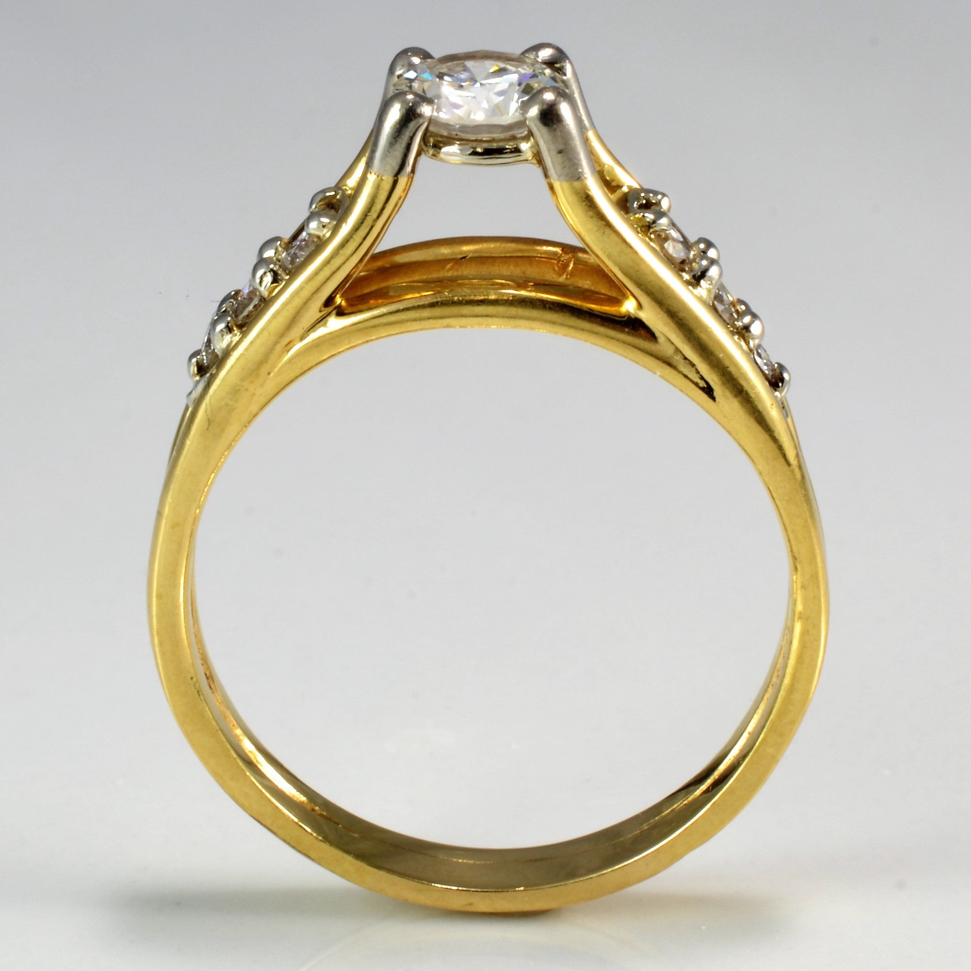 High Set Diamond Engagement Ring | 0.59ctw | SZ 6.75 |