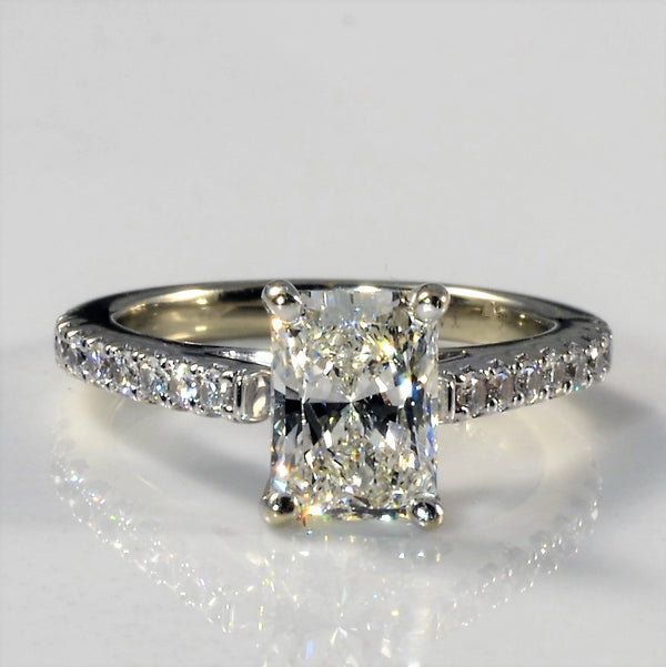 Radiant Diamond Cathedral Engagement Ring | 1.18ctw | SZ 3 |