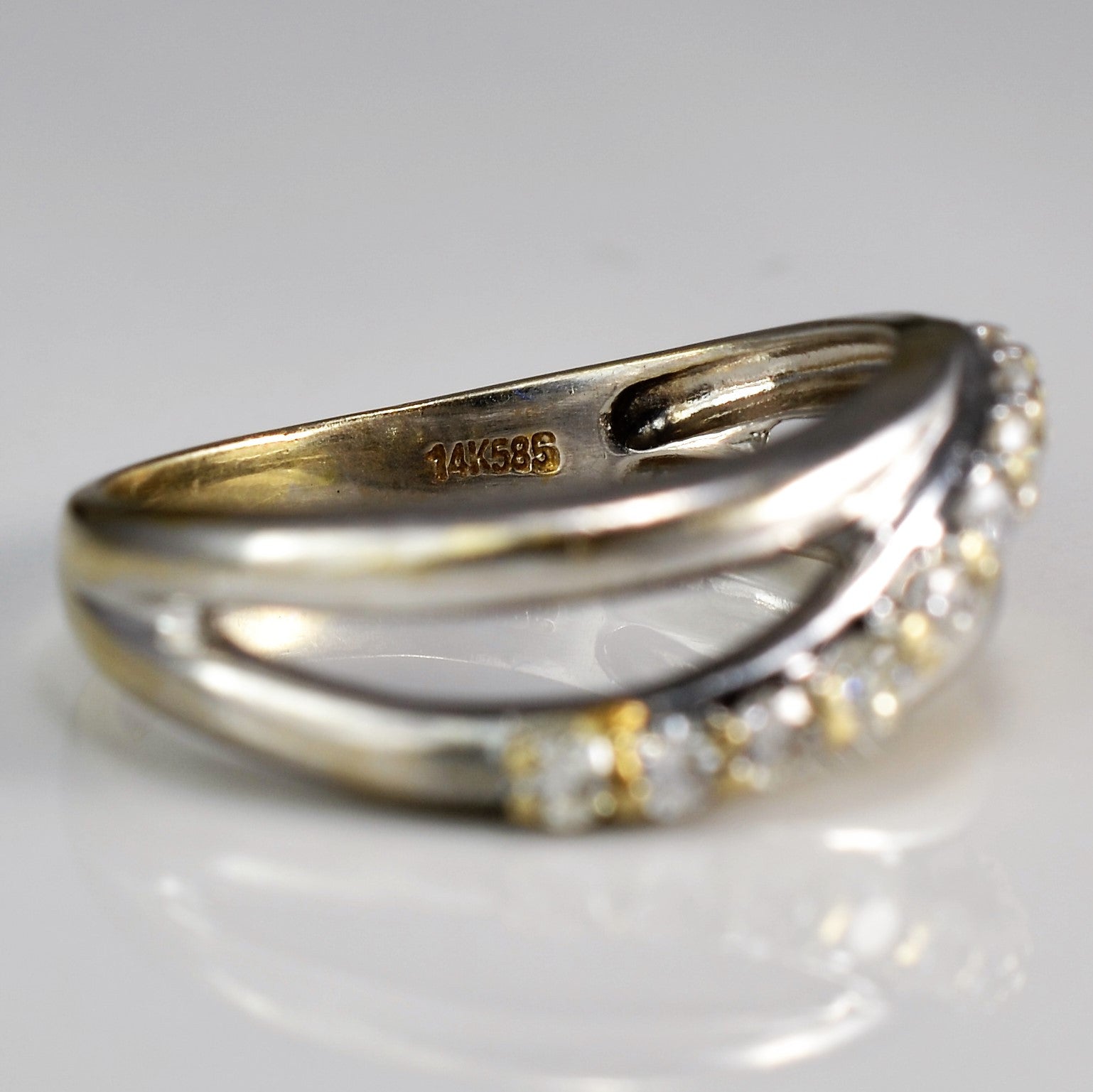White Gold Diamond Wave Ring | 0.25 ctw, SZ 6.25 |