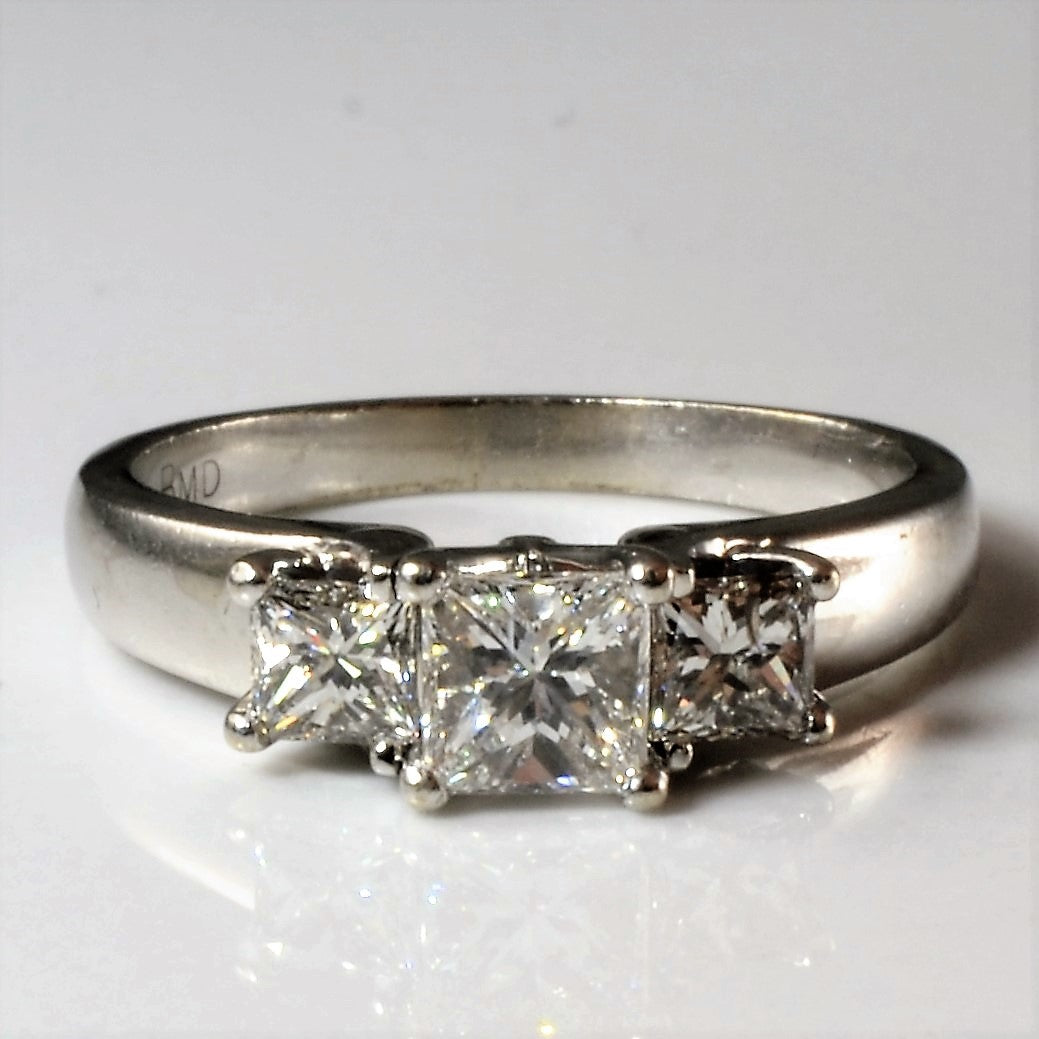 Three Stone Princess Diamond Ring | 1.08ctw | SZ 5.75 |