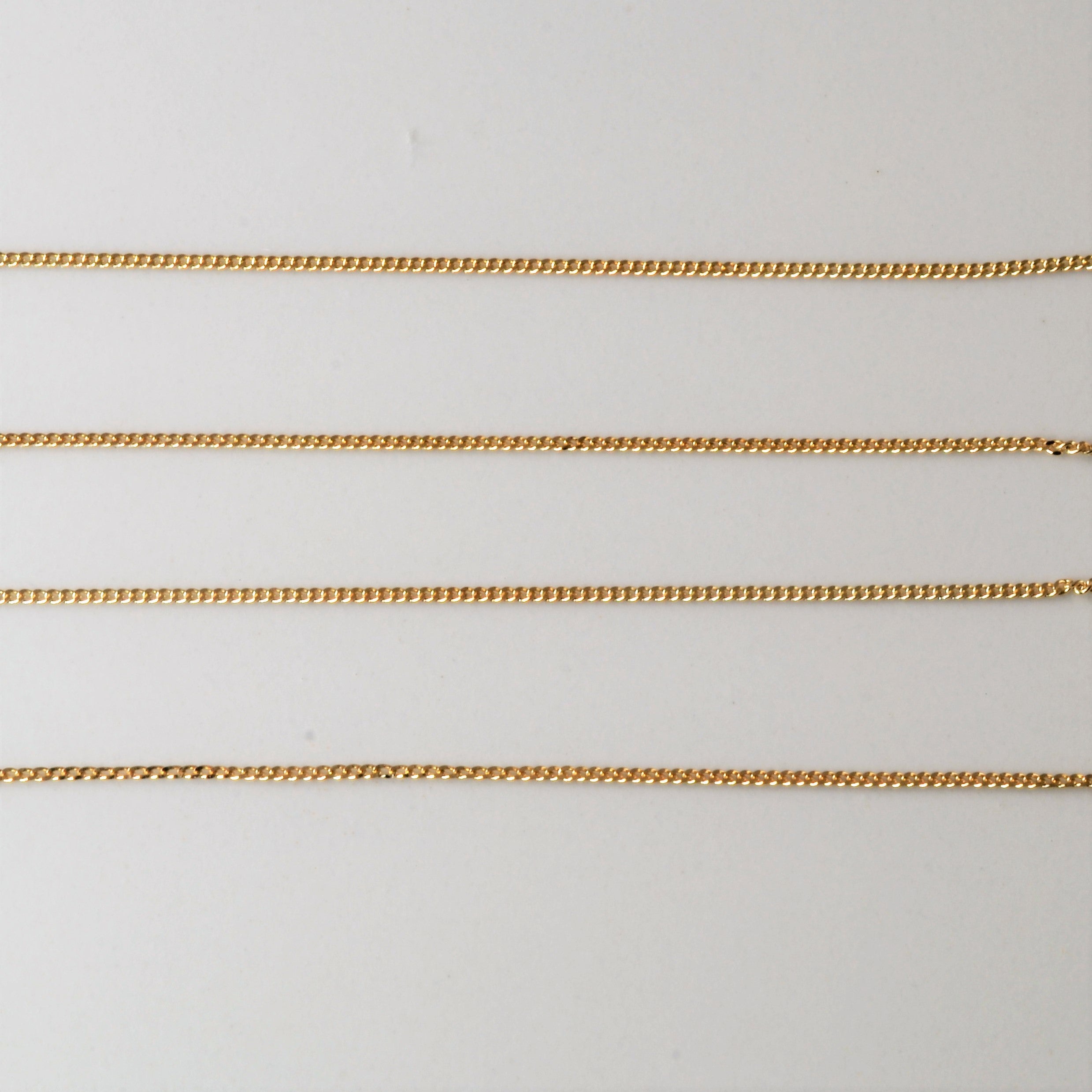 10k Yellow Gold Thin Curb Chain | 18"|