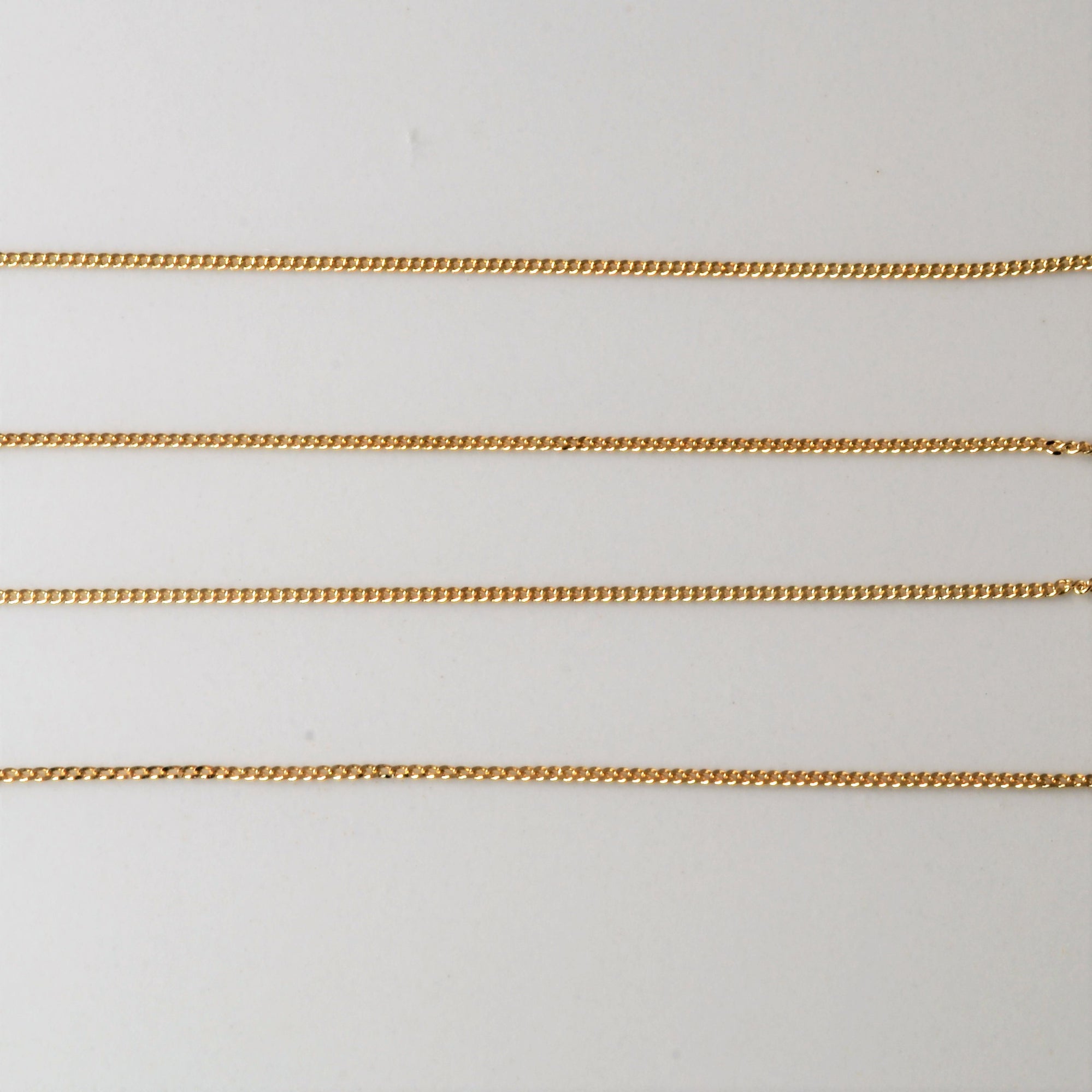 10k Yellow Gold Thin Curb Chain | 18