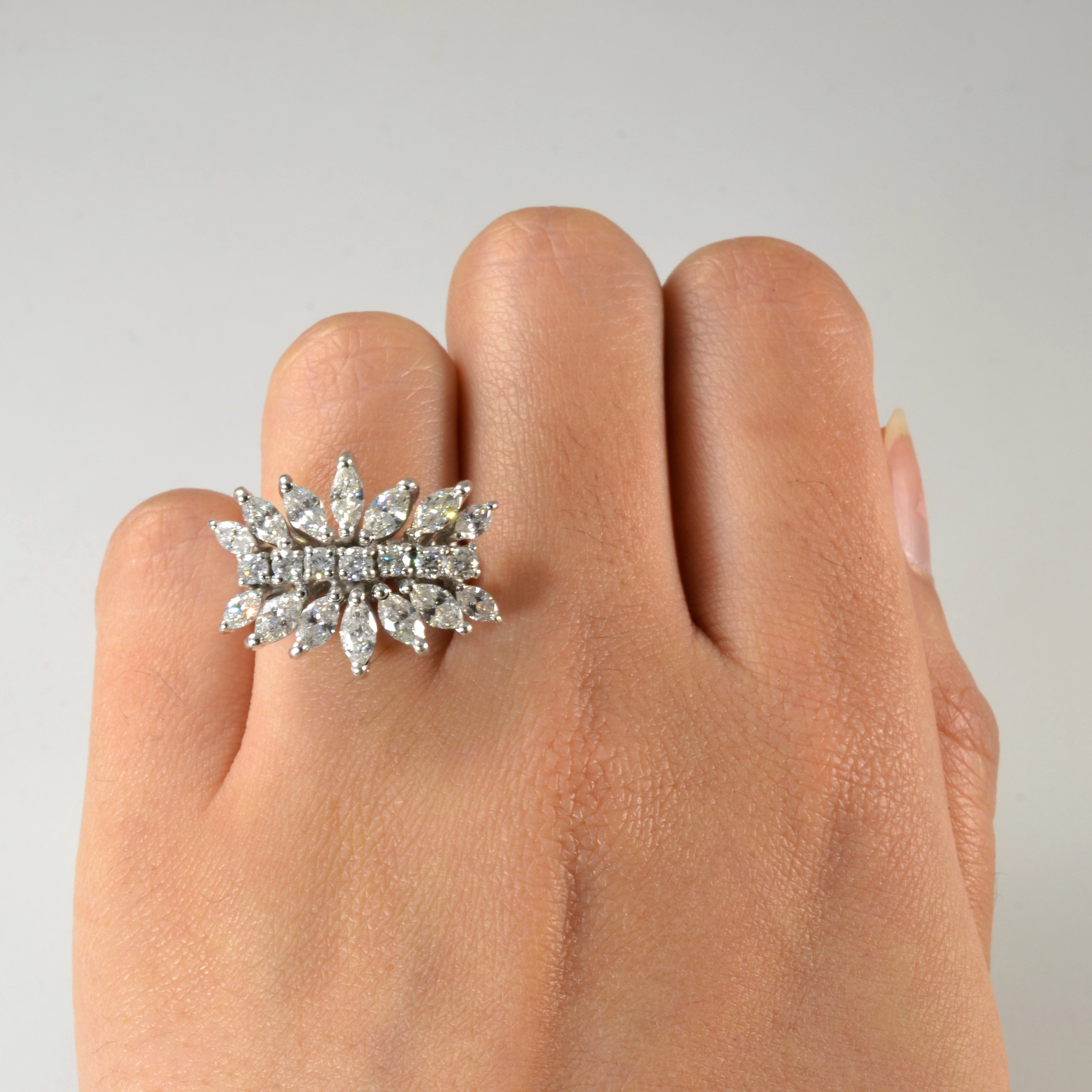 Marquise Diamond Burst Cocktail Ring | 2.75ctw | SZ 5 |