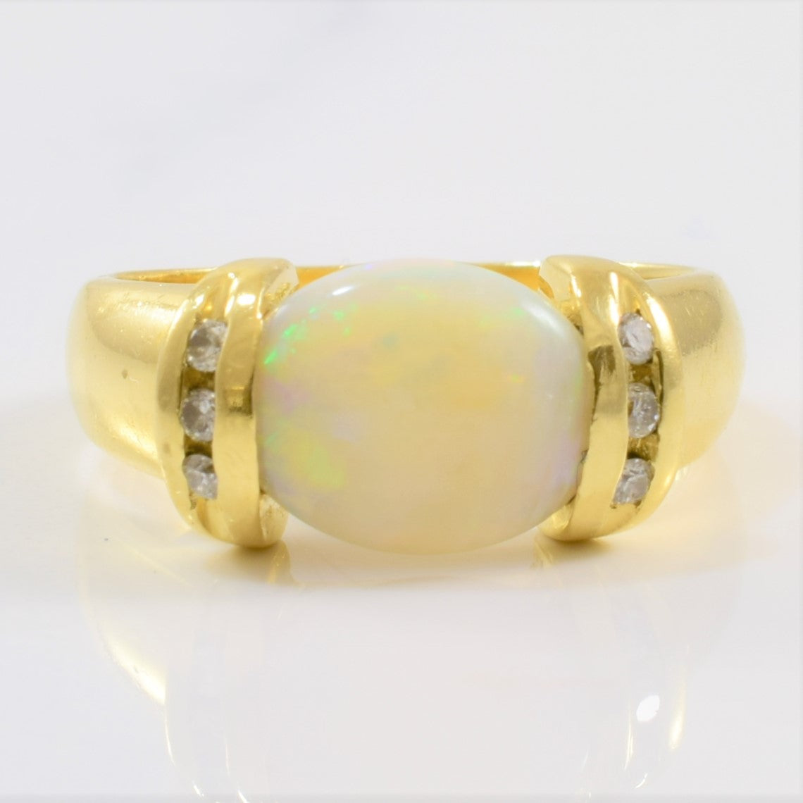 Opal & Diamond Ring | 0.06ctw, 1.10ct | SZ 5 |