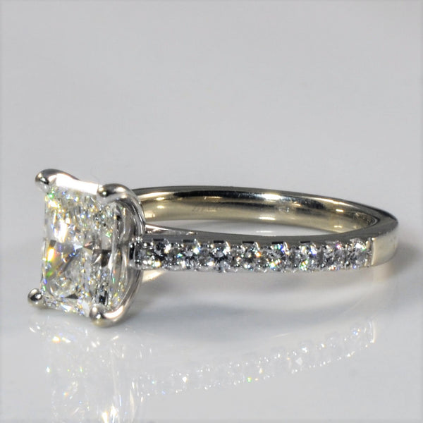 Radiant Diamond Cathedral Engagement Ring | 1.18ctw | SZ 3 |
