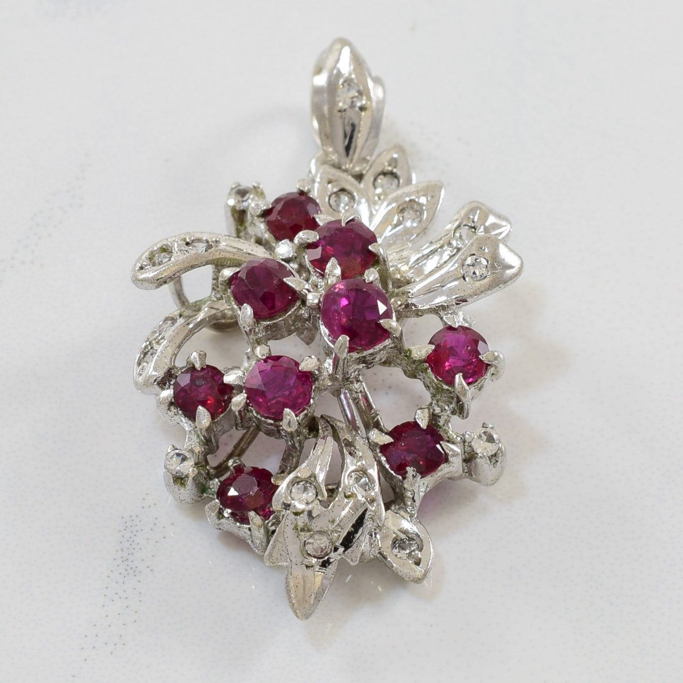 Ruby & White Sapphire Pendant | 1.60ctw |
