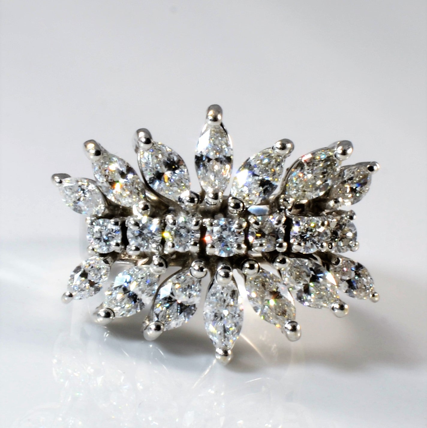 Marquise Diamond Burst Cocktail Ring | 2.75ctw | SZ 5 |