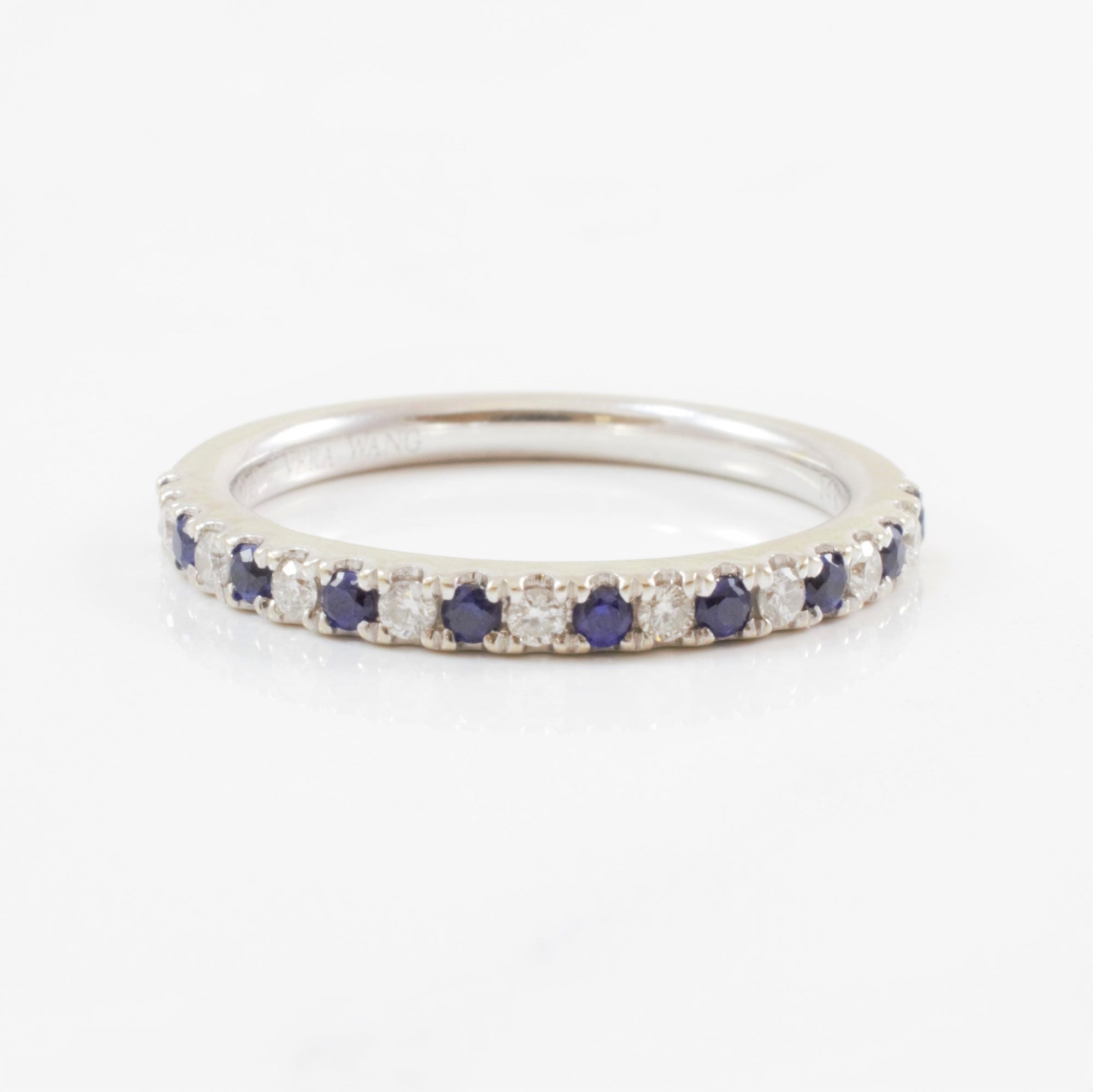 'Vera Wang' Alternating Diamond & Sapphire Band | 0.14ctw, 0.20ctw | SZ 6.5 |