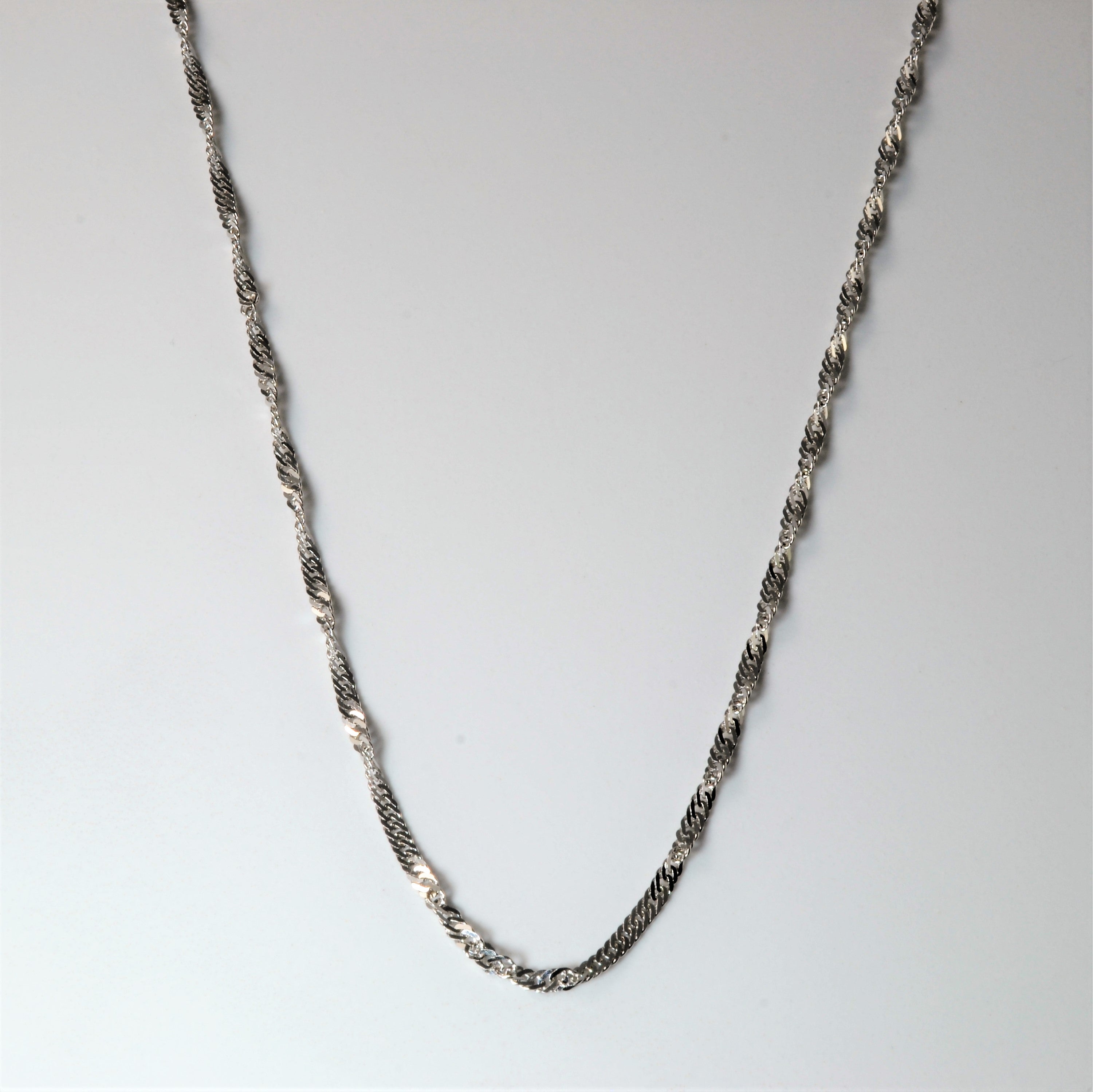 14k White Gold Singapore Chain | 20" |