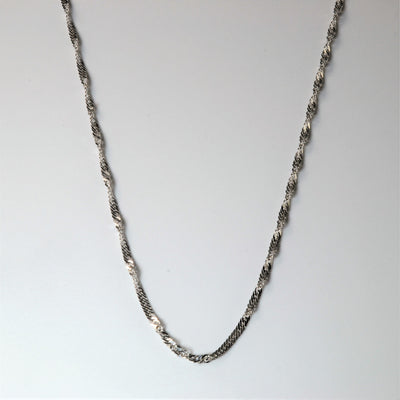 14k White Gold Singapore Chain | 20
