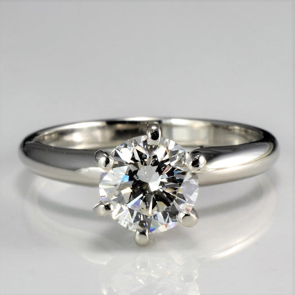 Six Prong Solitaire Diamond Platinum Engagement Ring | 1.00 ct, SZ 5 |