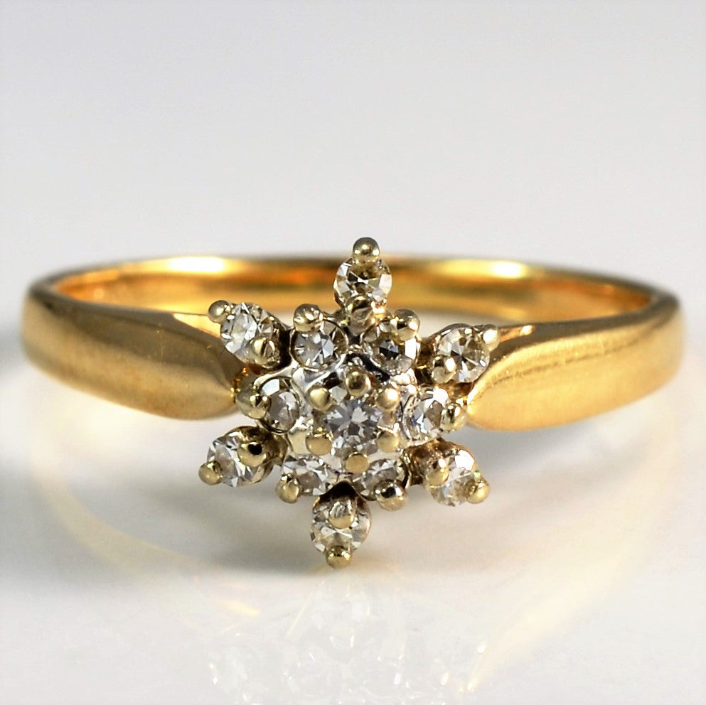 Prong Set Tapered Cluster Ring | 0.07ctw | SZ 5.25 |