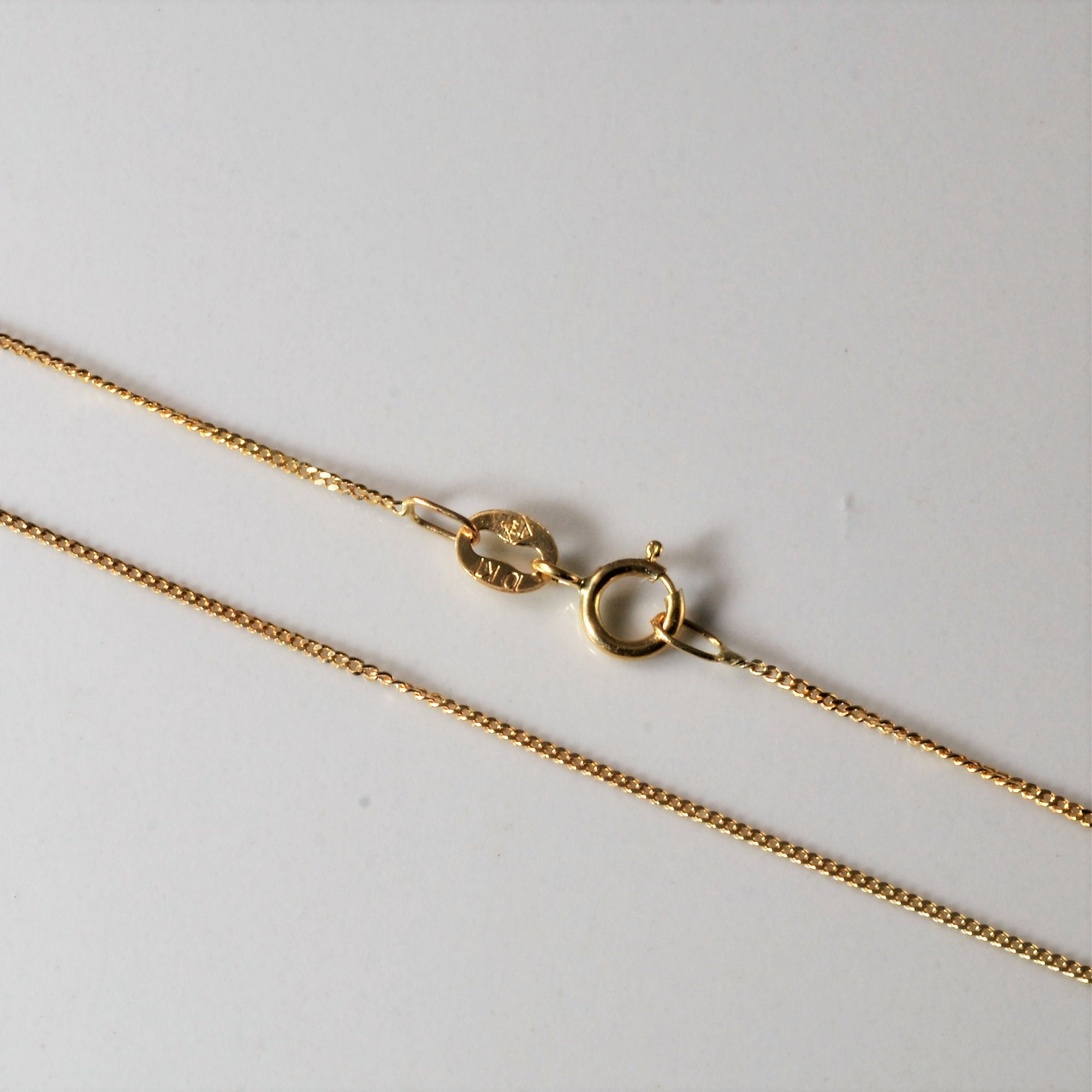 10k Yellow Gold Thin Curb Chain | 18