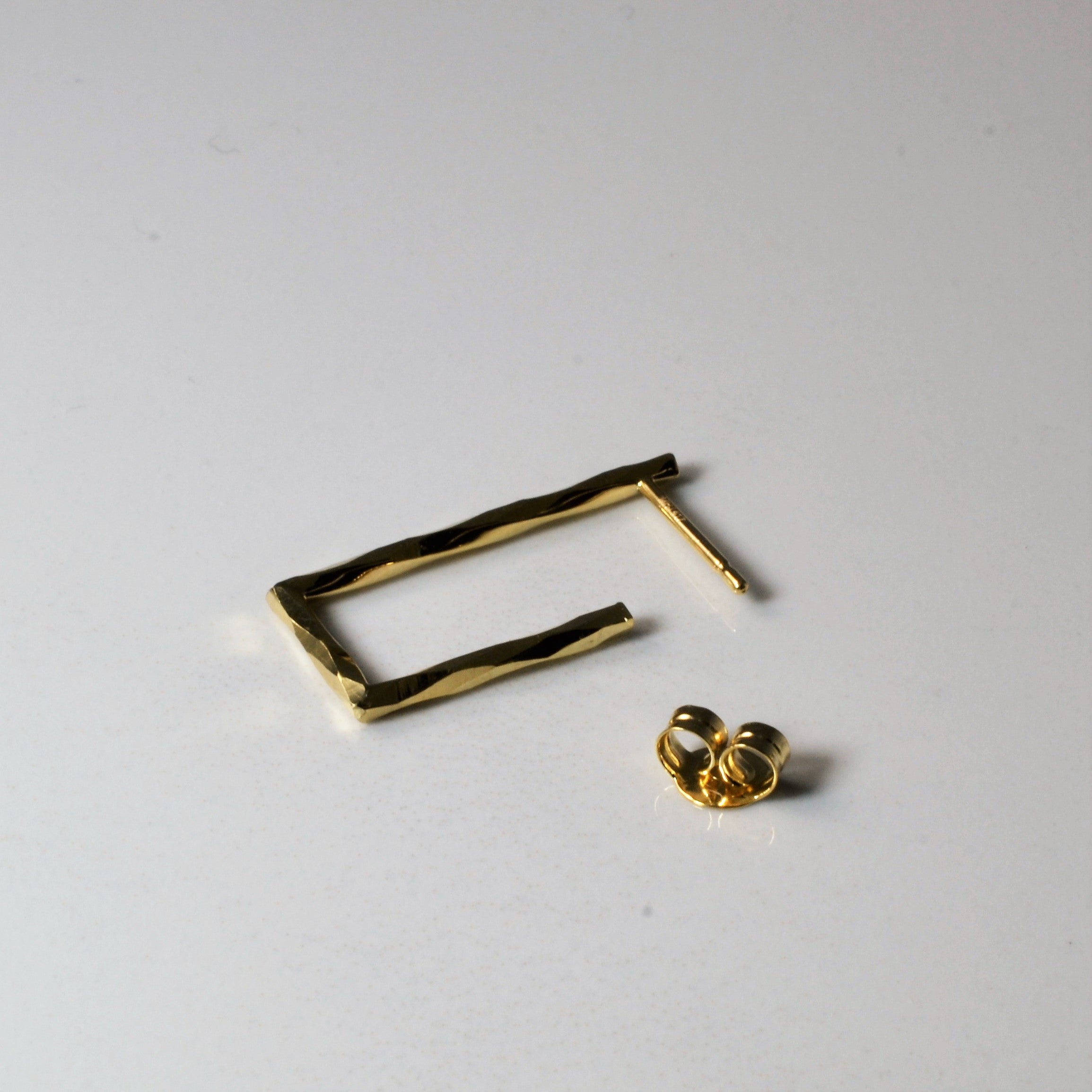 Twisted Bar Hoop Earrings |