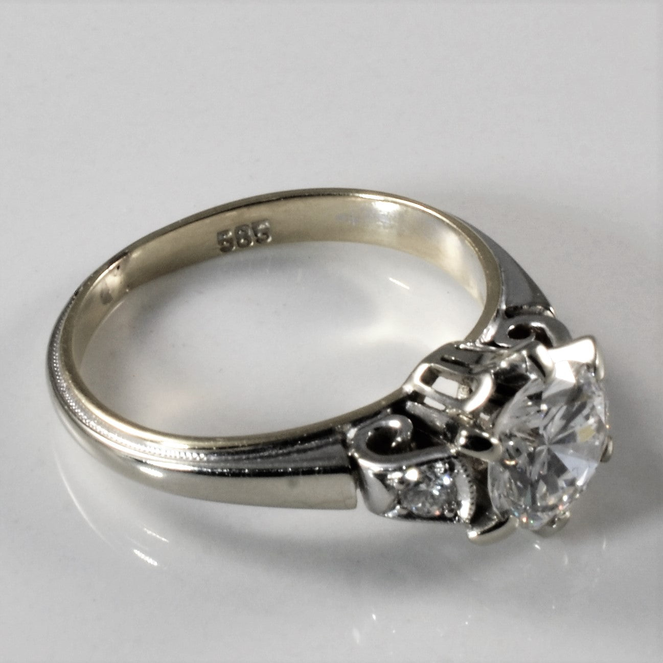 1940s Elegant Six Prong Engagement Ring | 1.13ctw | SZ 5.25 |