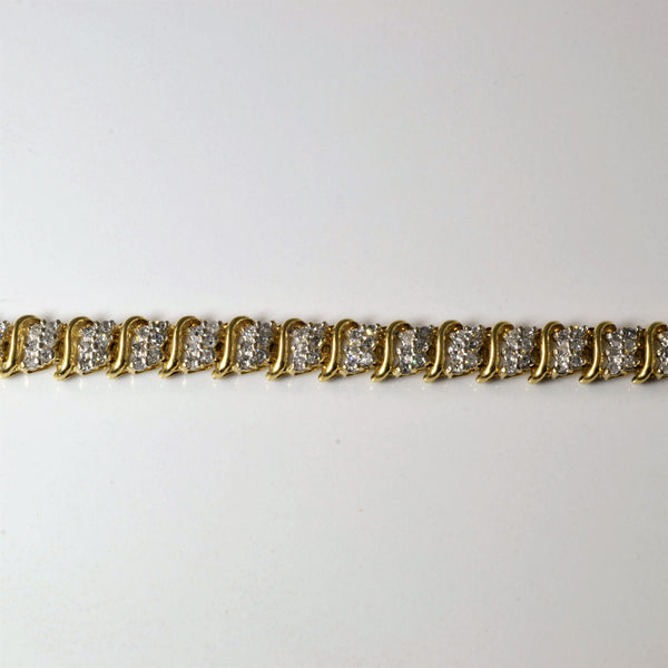 Cluster Diamond Tennis Bracelet | 2.04ctw | 7.5