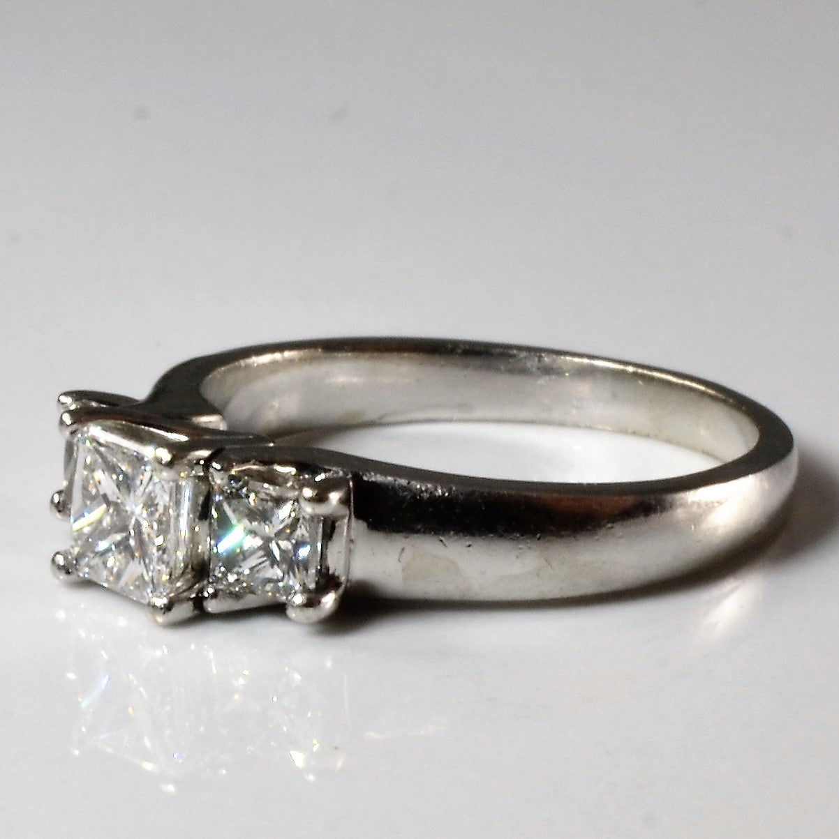 Three Stone Princess Diamond Ring | 1.08ctw | SZ 5.75 |