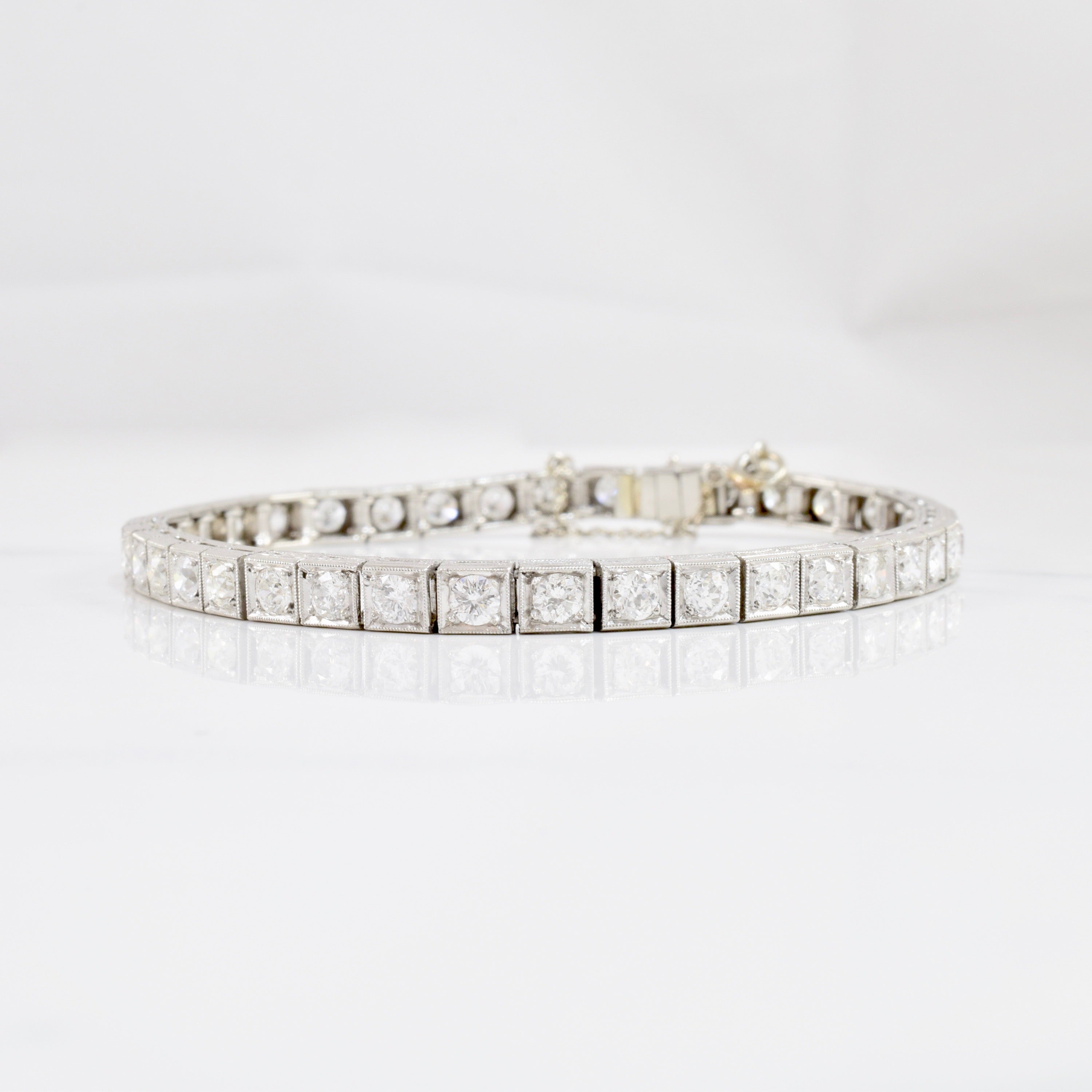 Art Deco Diamond Tennis Bracelet | 5.00ctw | 7" |