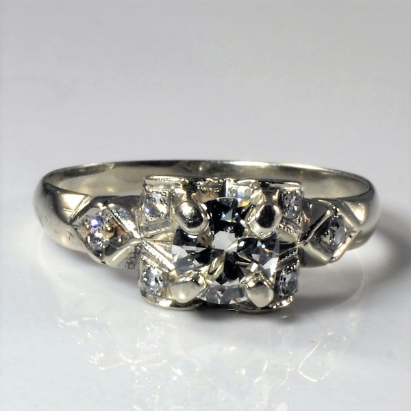 1920s Art Deco Diamond Engagement Ring | 0.57ctw | SZ 6.75 |