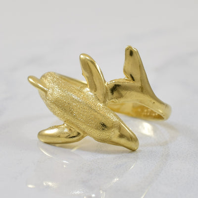 Textured Dolphin Bypass Ring | SZ 5.75 |