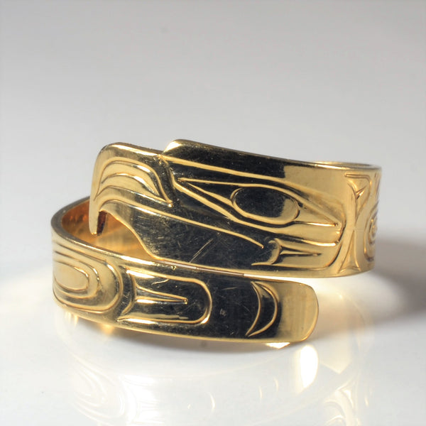 Indigenous Eagle Art Wrap Ring | SZ 10 |
