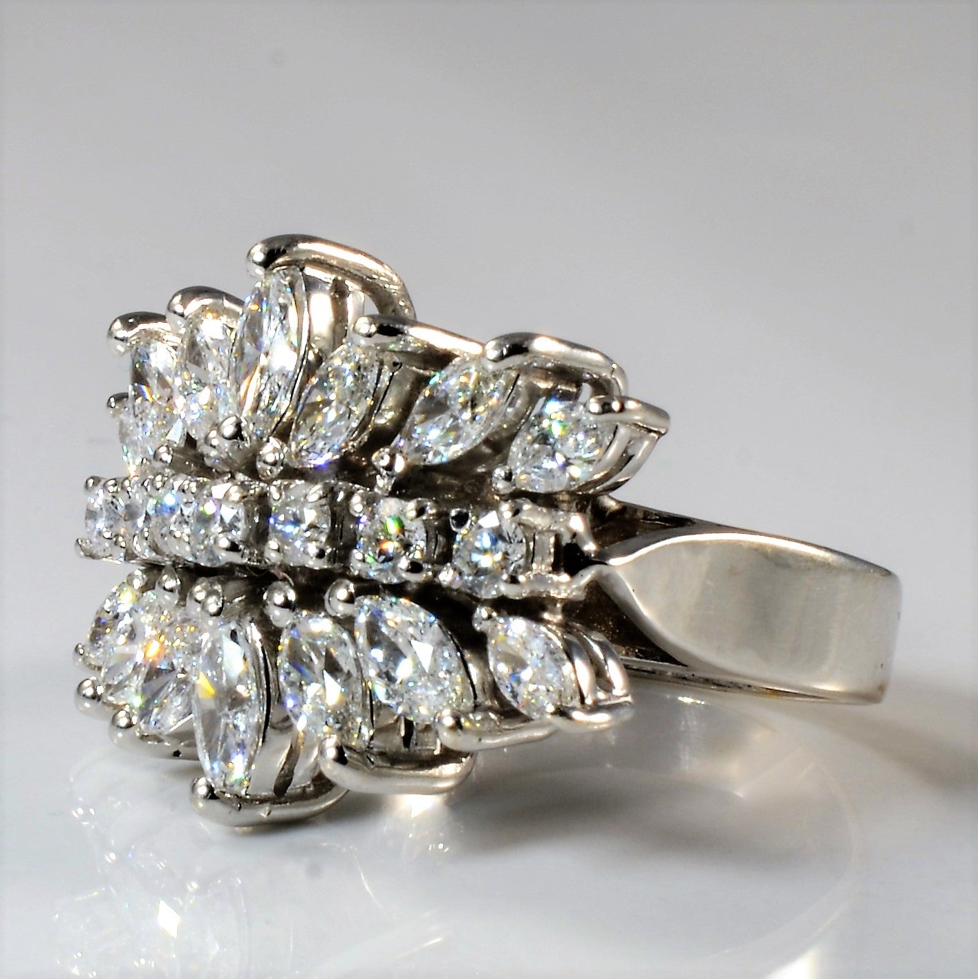 Marquise Diamond Burst Cocktail Ring | 2.75ctw | SZ 5 |