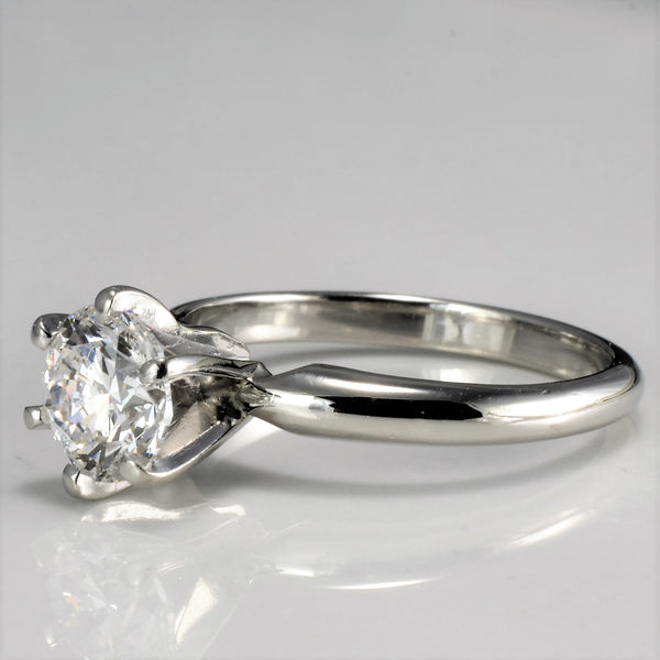 Six Prong Solitaire Diamond Platinum Engagement Ring | 1.00 ct, SZ 5 |