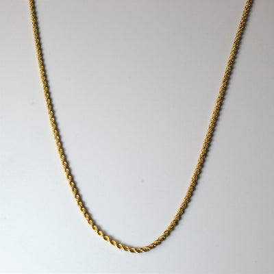 14k Yellow Gold Rope Chain | 24