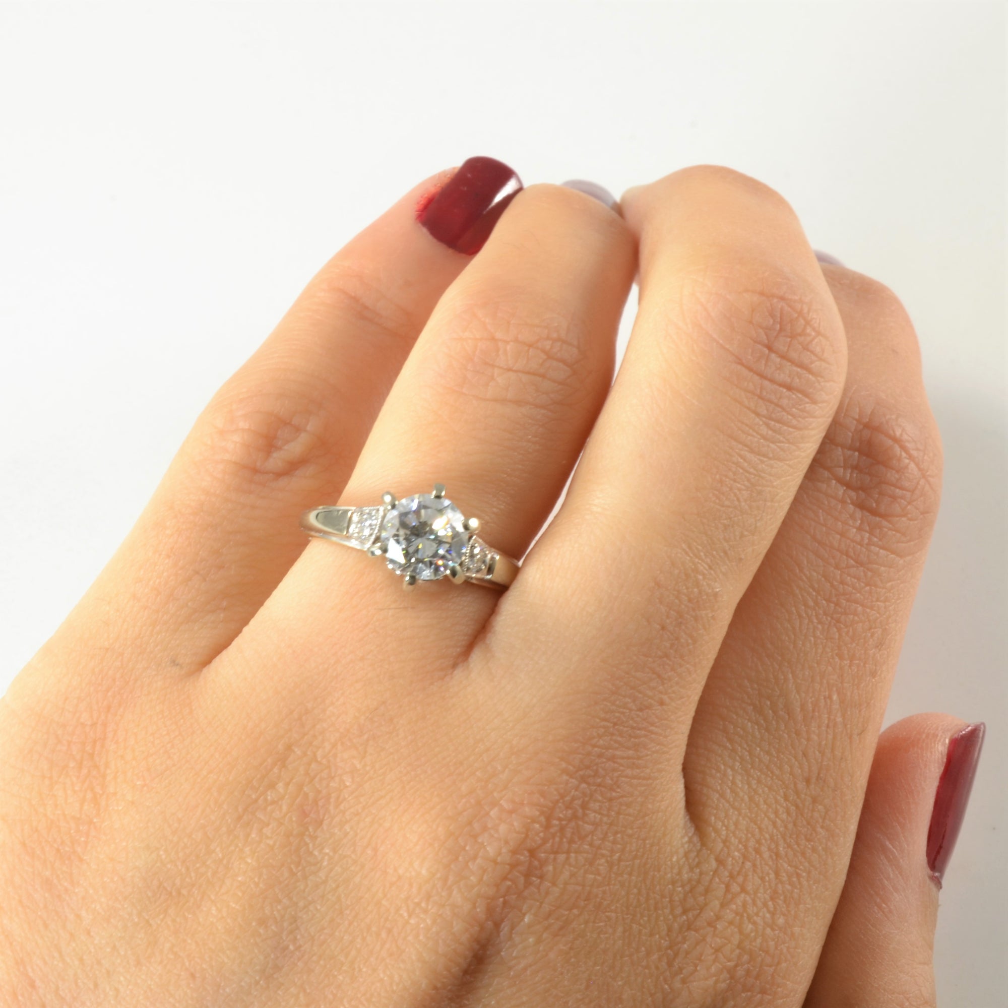 1940s Elegant Six Prong Engagement Ring | 1.13ctw | SZ 5.25 |