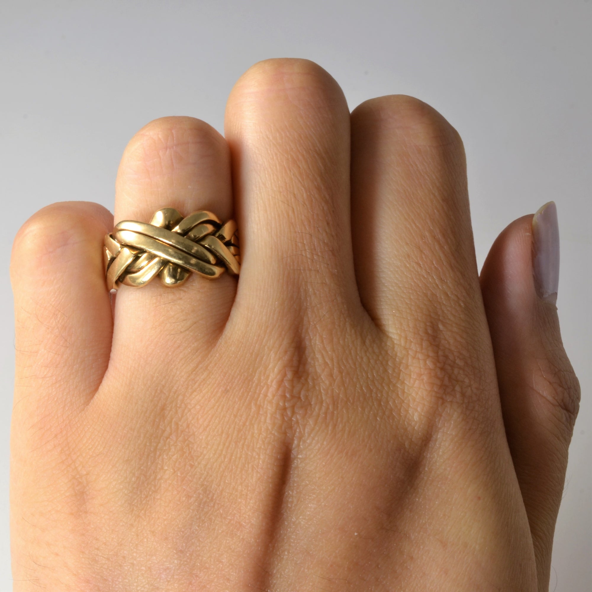 Yellow Gold Puzzle Ring | SZ 5.5 |