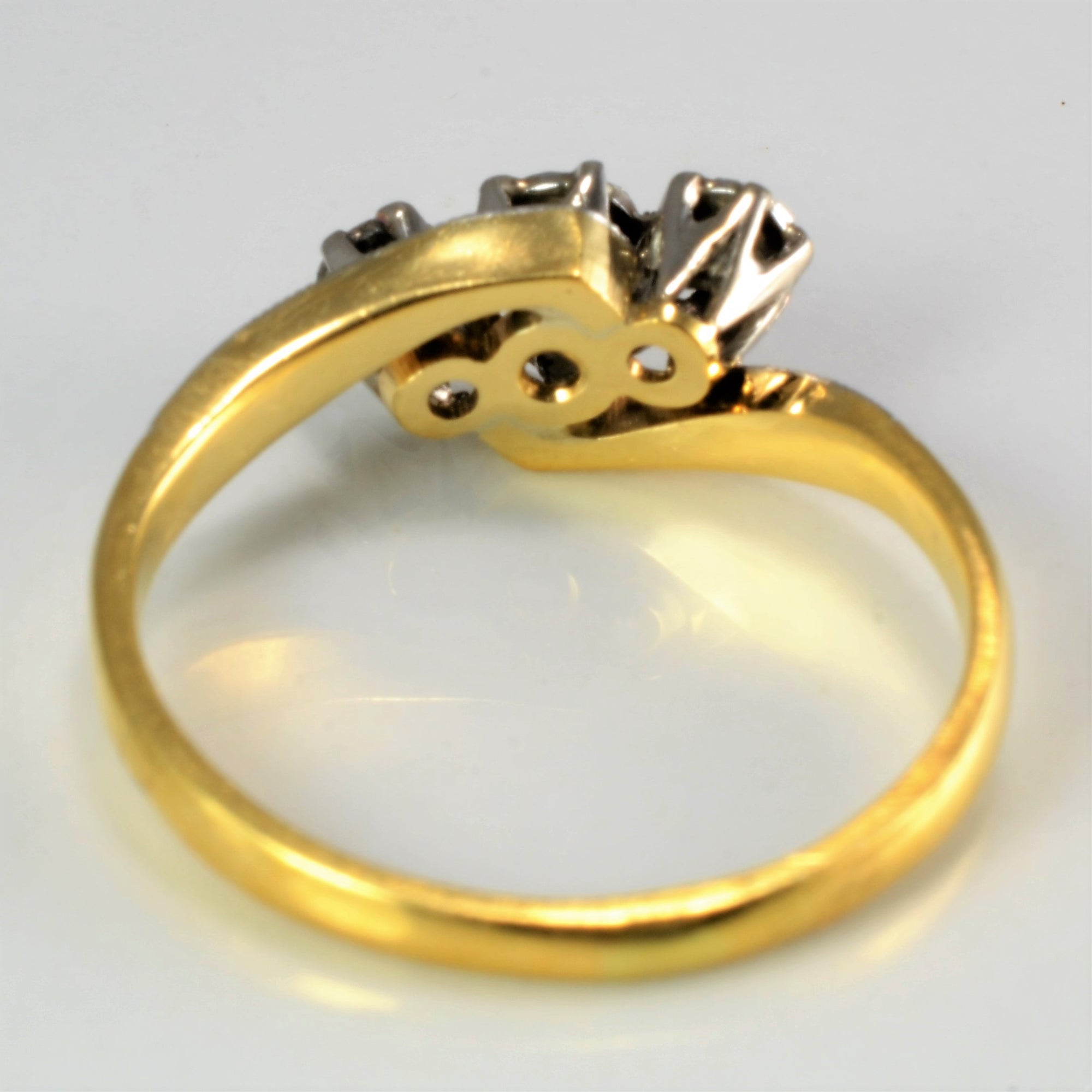 Edwardian Three Stone Diamond Ring | 0.05 ctw, SZ 5.5 |