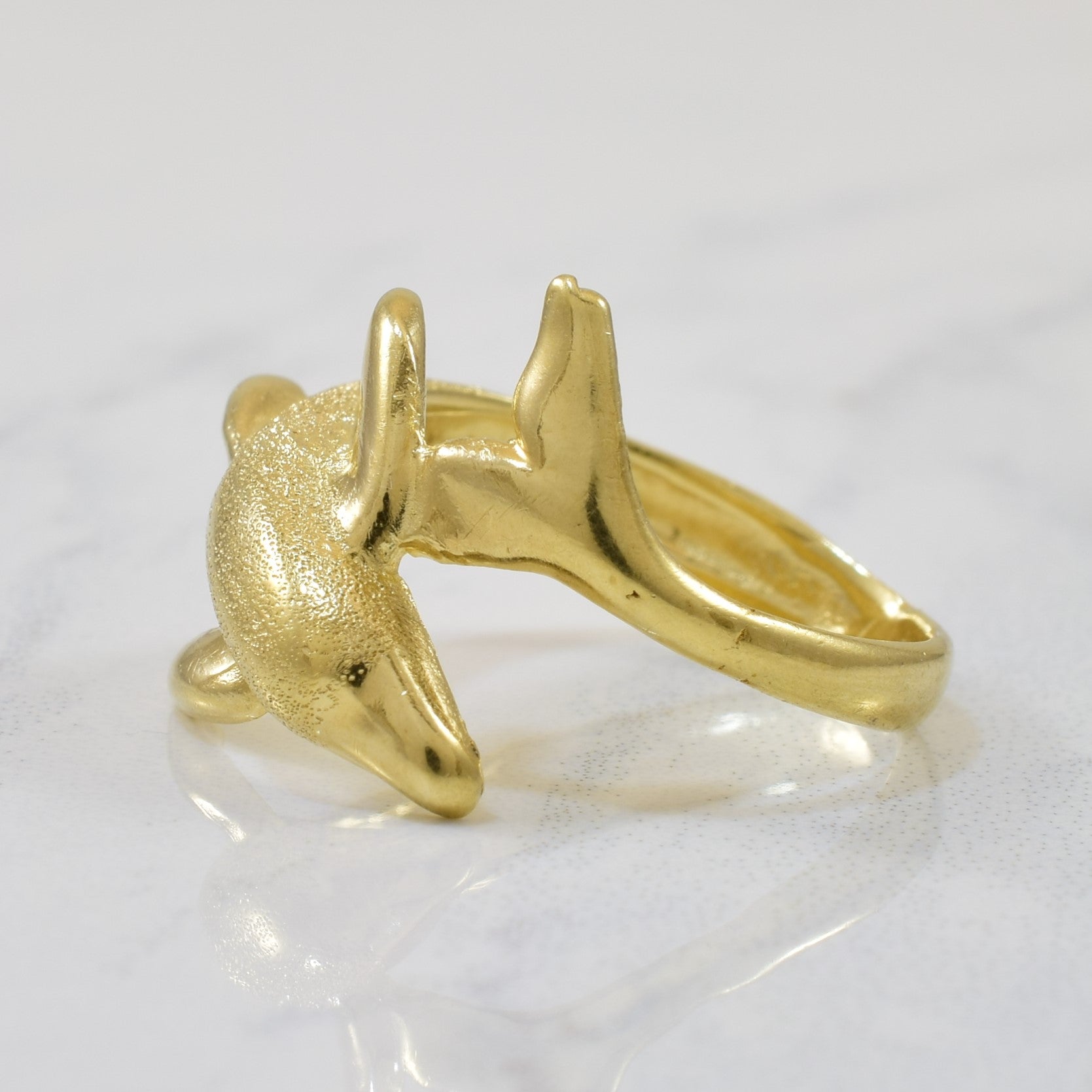 Textured Dolphin Bypass Ring | SZ 5.75 |