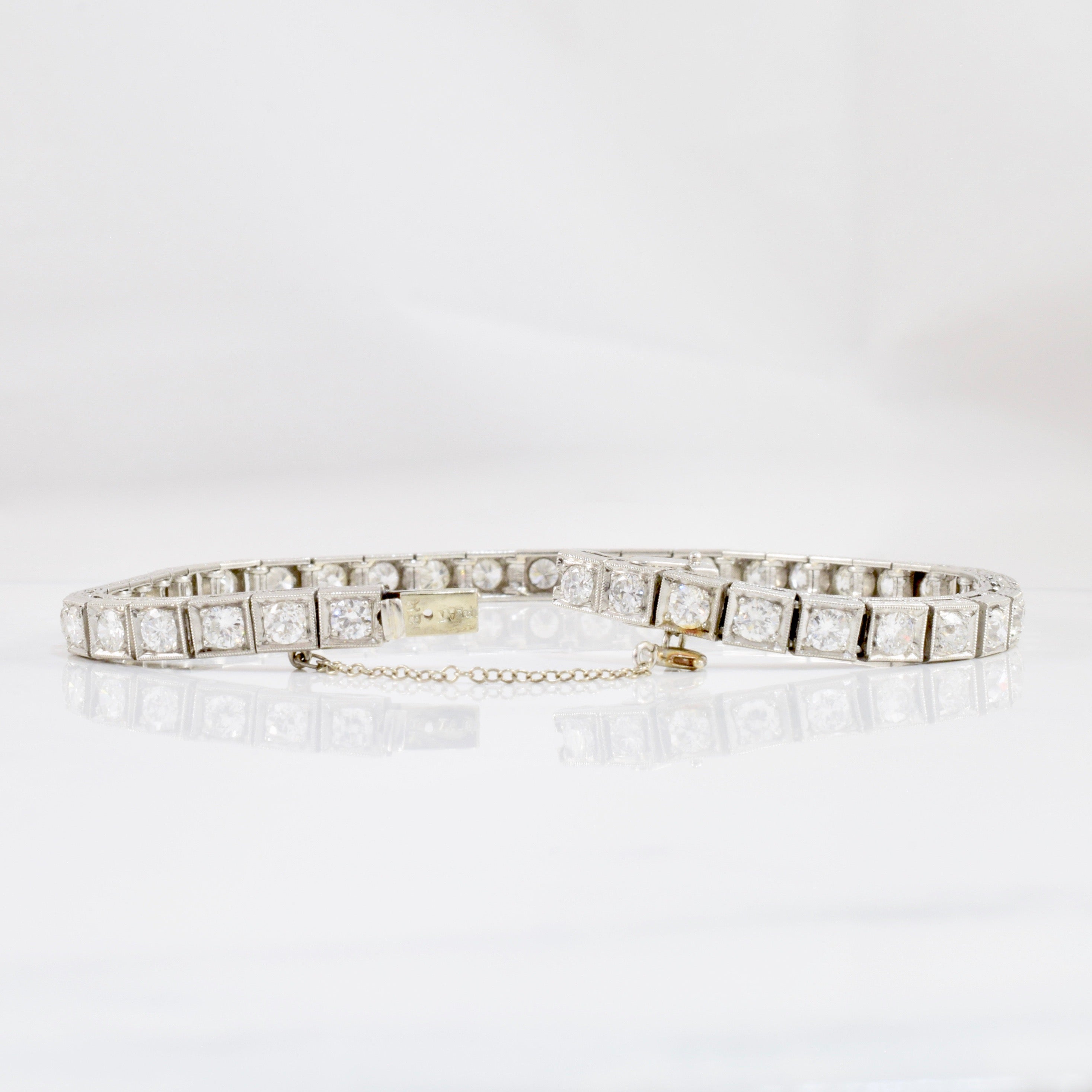 Art Deco Diamond Tennis Bracelet | 5.00ctw | 7" |