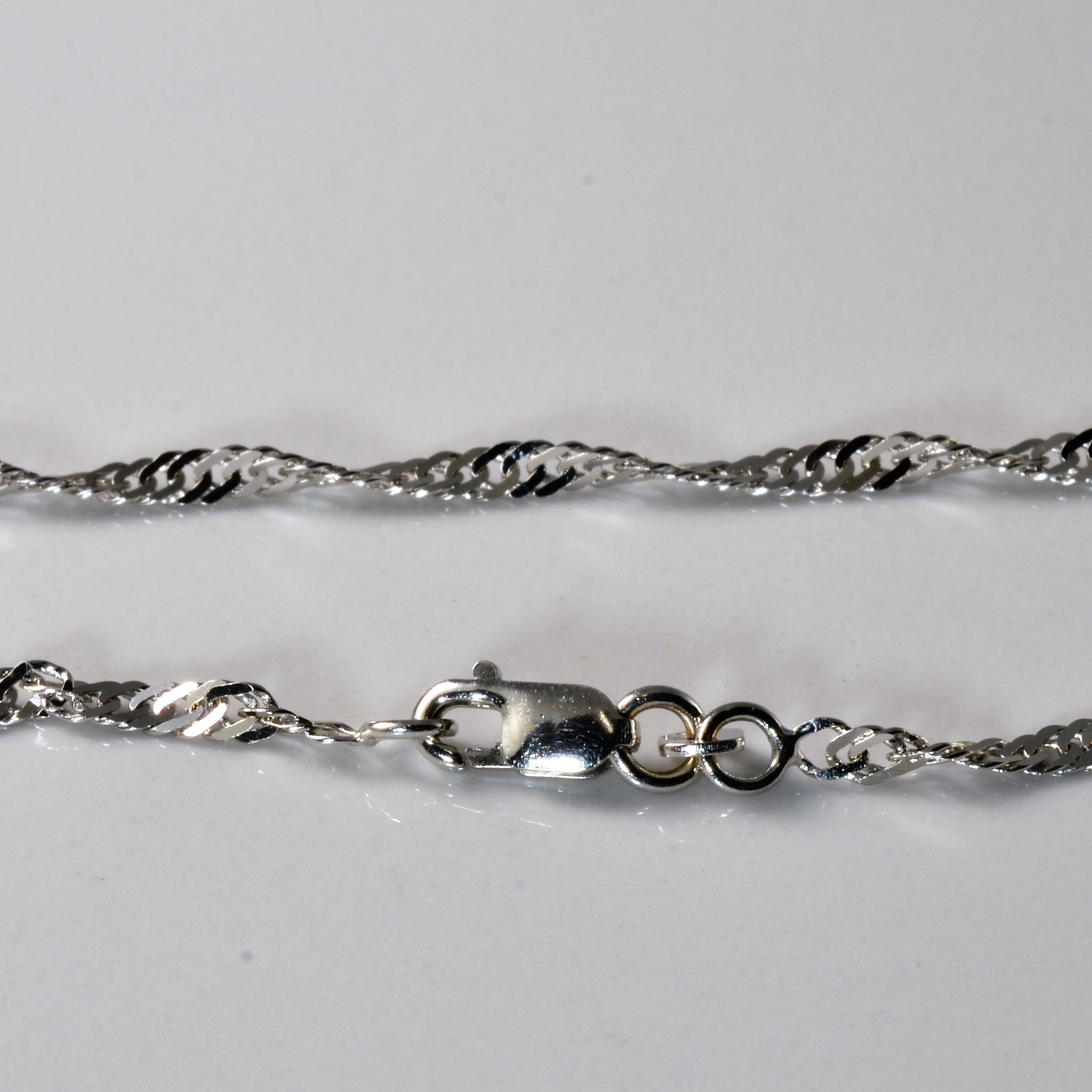 14k White Gold Singapore Chain | 20" |