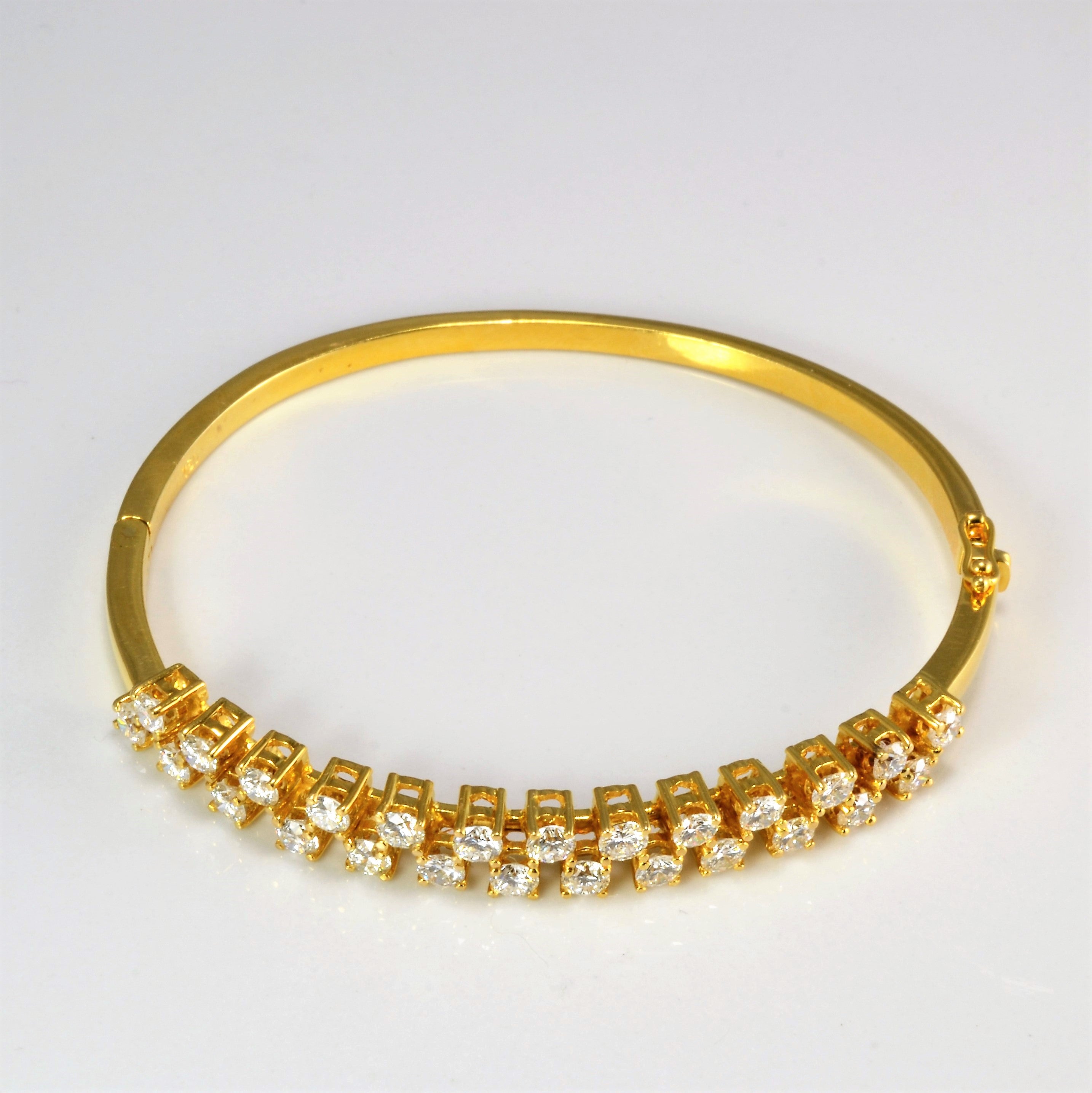 Multi- Prong Diamond Ladies Bangle | 2.50 ctw, 7''|