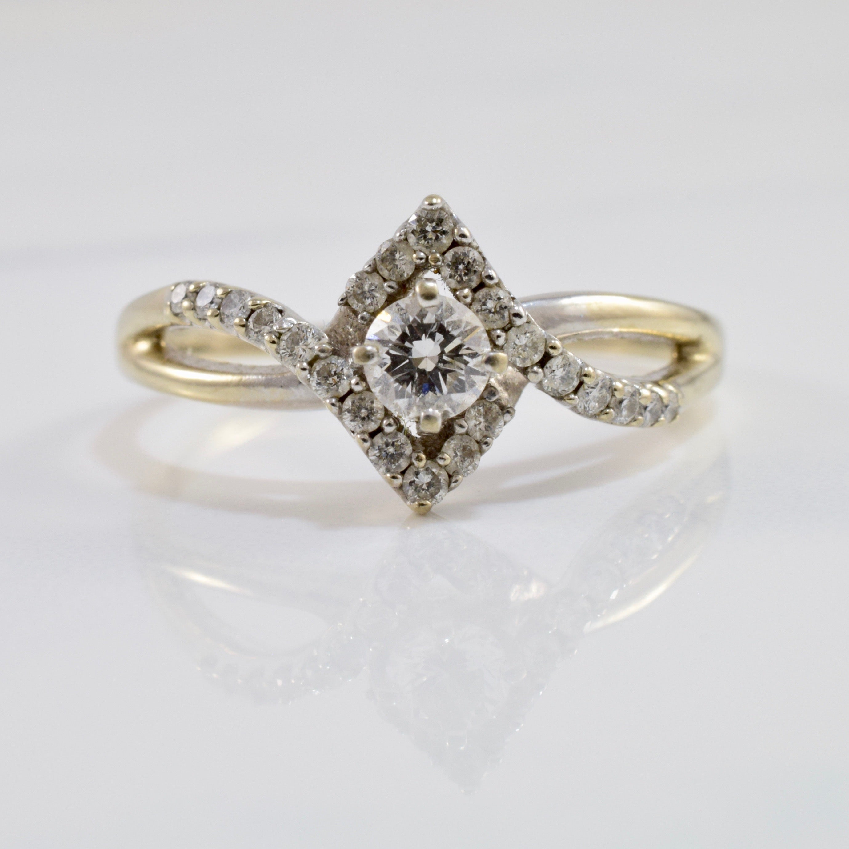 Bypass Diamond Engagement Ring | 0.55ctw | SZ 10.5 |