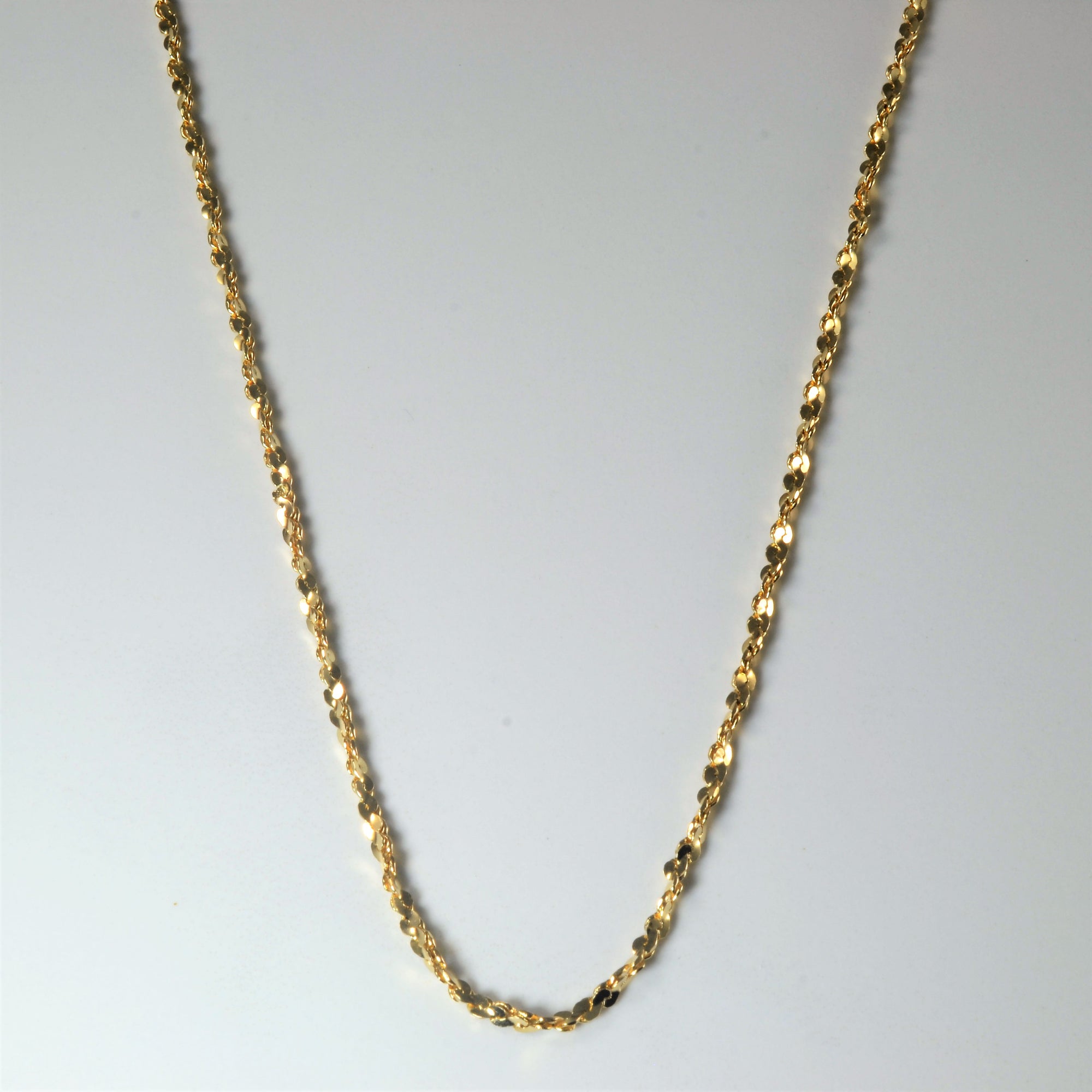 10k Yellow Gold Twisted Serpentine Chain | 32