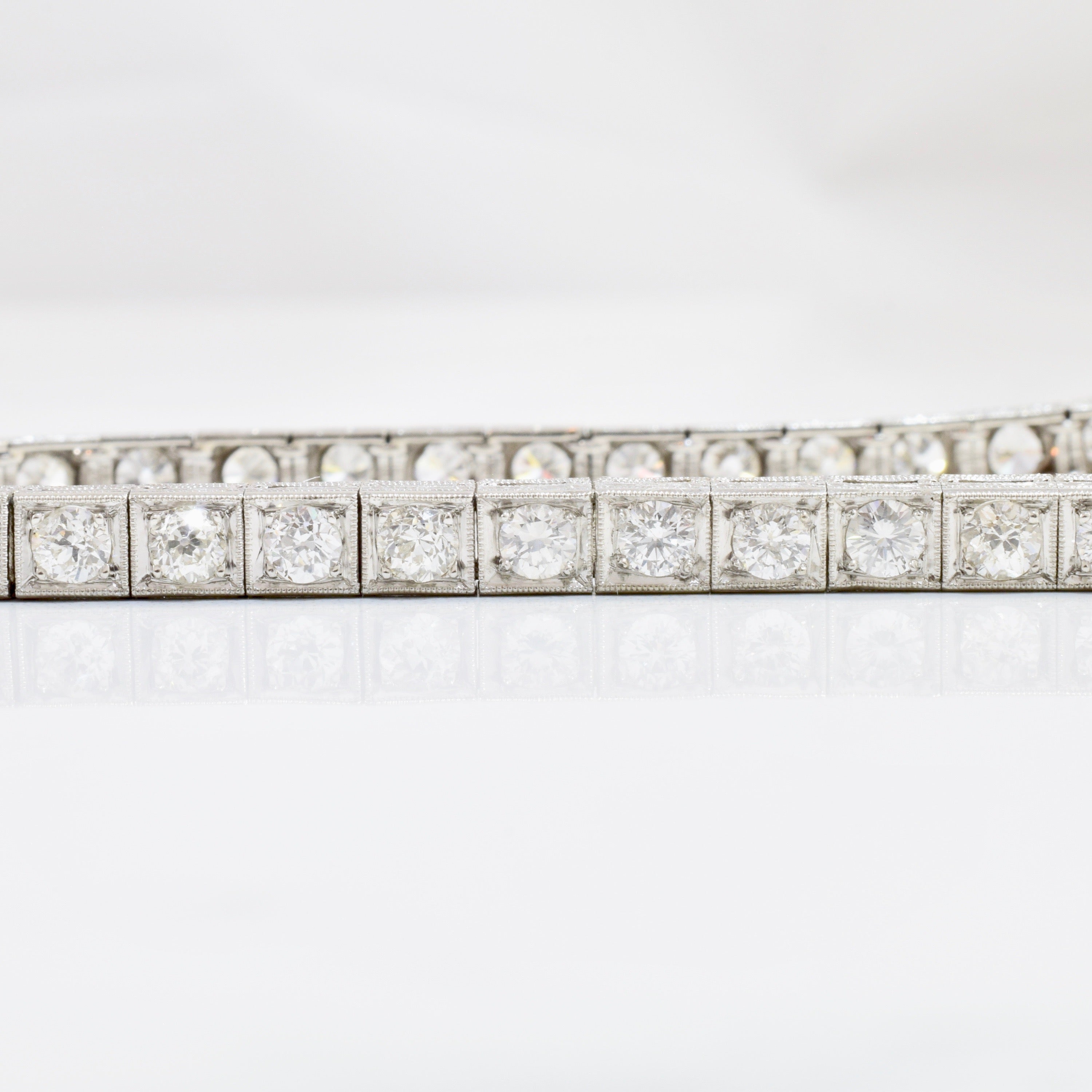 Art Deco Diamond Tennis Bracelet | 5.00ctw | 7" |