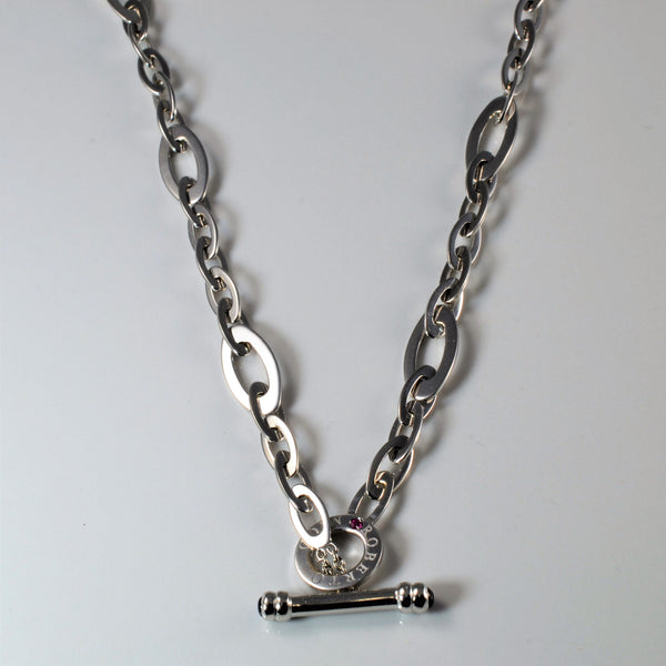 'Roberto Coin' Rolo Chain Toggle Necklace | 18