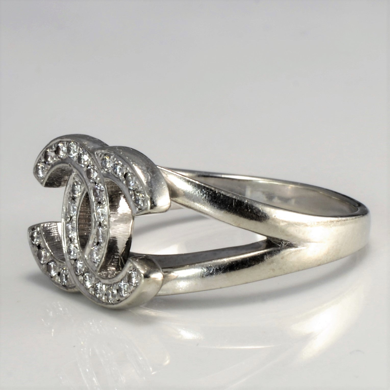 Chanel Inspired Ring | 0.28 ctw, SZ 7.25 |