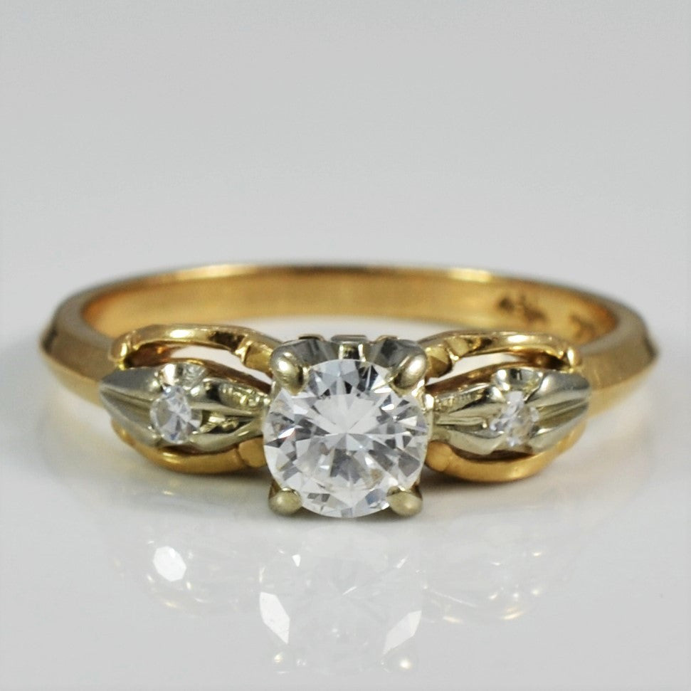Bevelled Edge Diamond Engagement Ring | 0.40 ctw, SZ 6 |