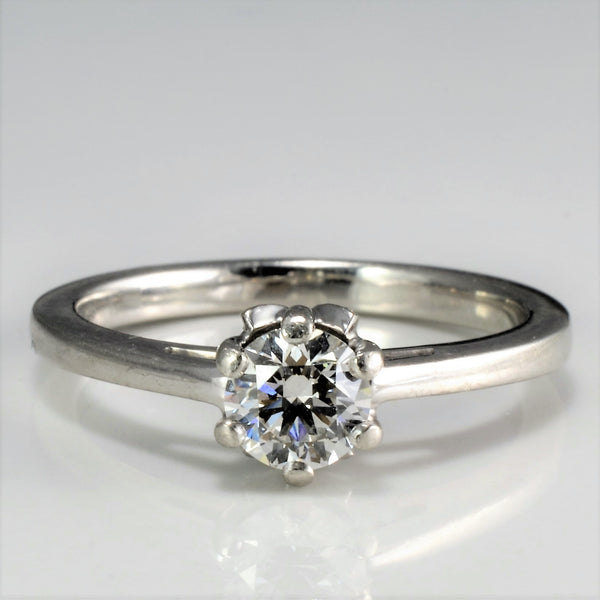 Solitaire GIA Diamond Platinum Engagement Ring | 0.52 ctw, SZ 6.5 |