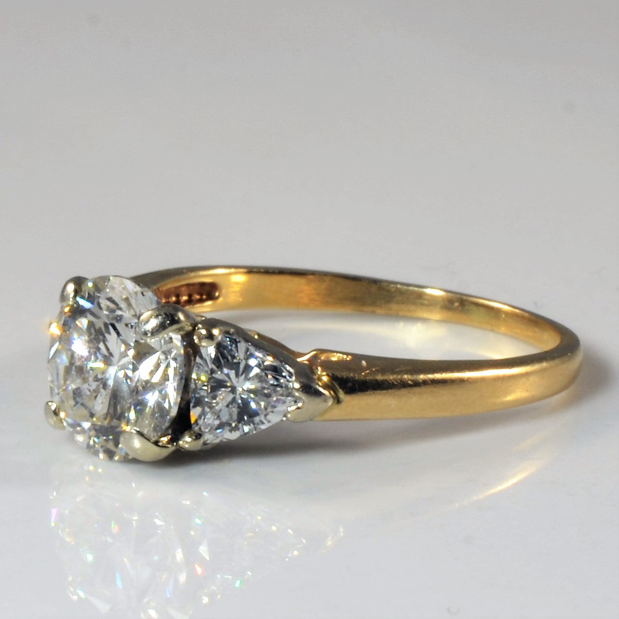 Bague de fiançailles trois diamants | 1,64 ct | Taille 5,25 | 