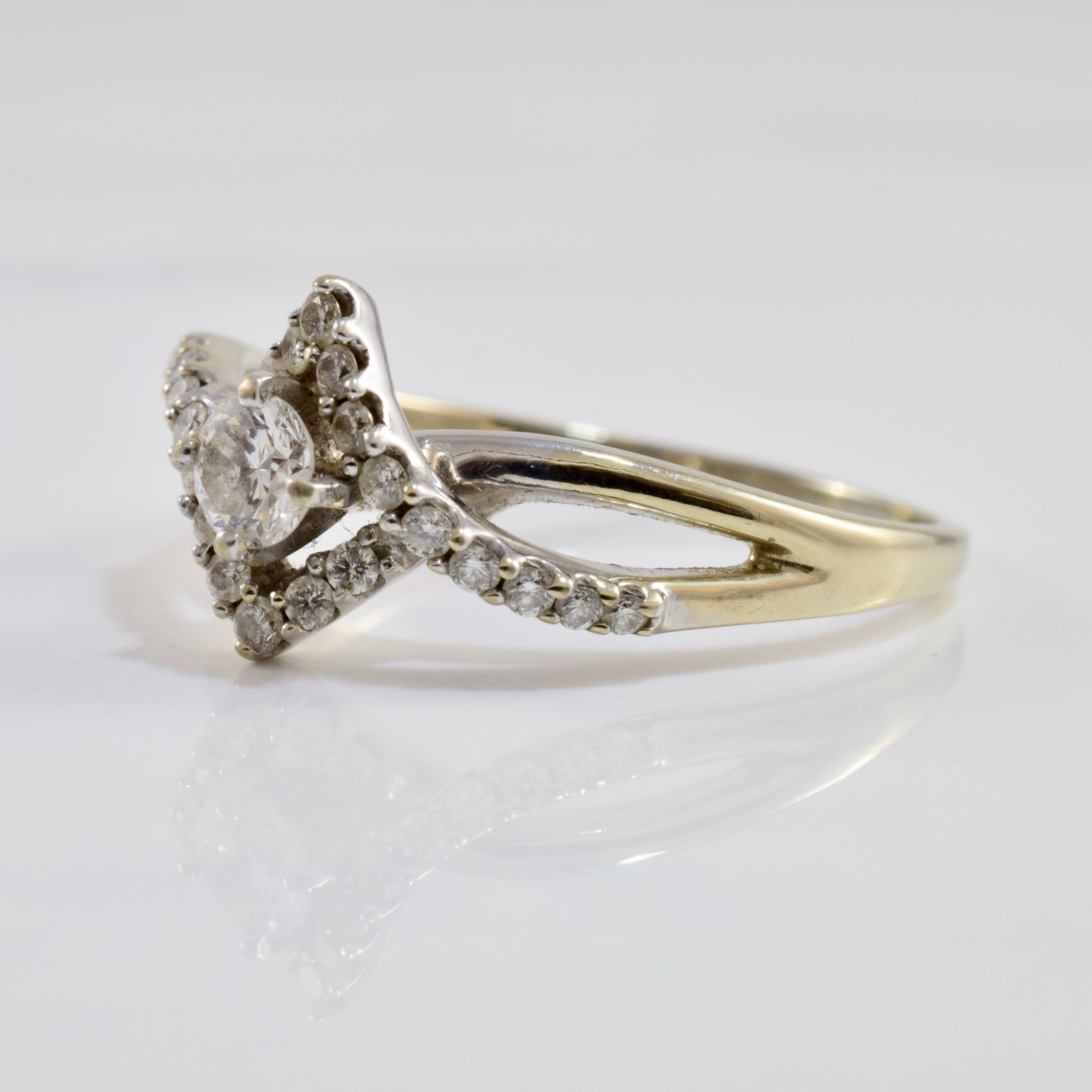 Bypass Diamond Engagement Ring | 0.55ctw | SZ 10.5 |