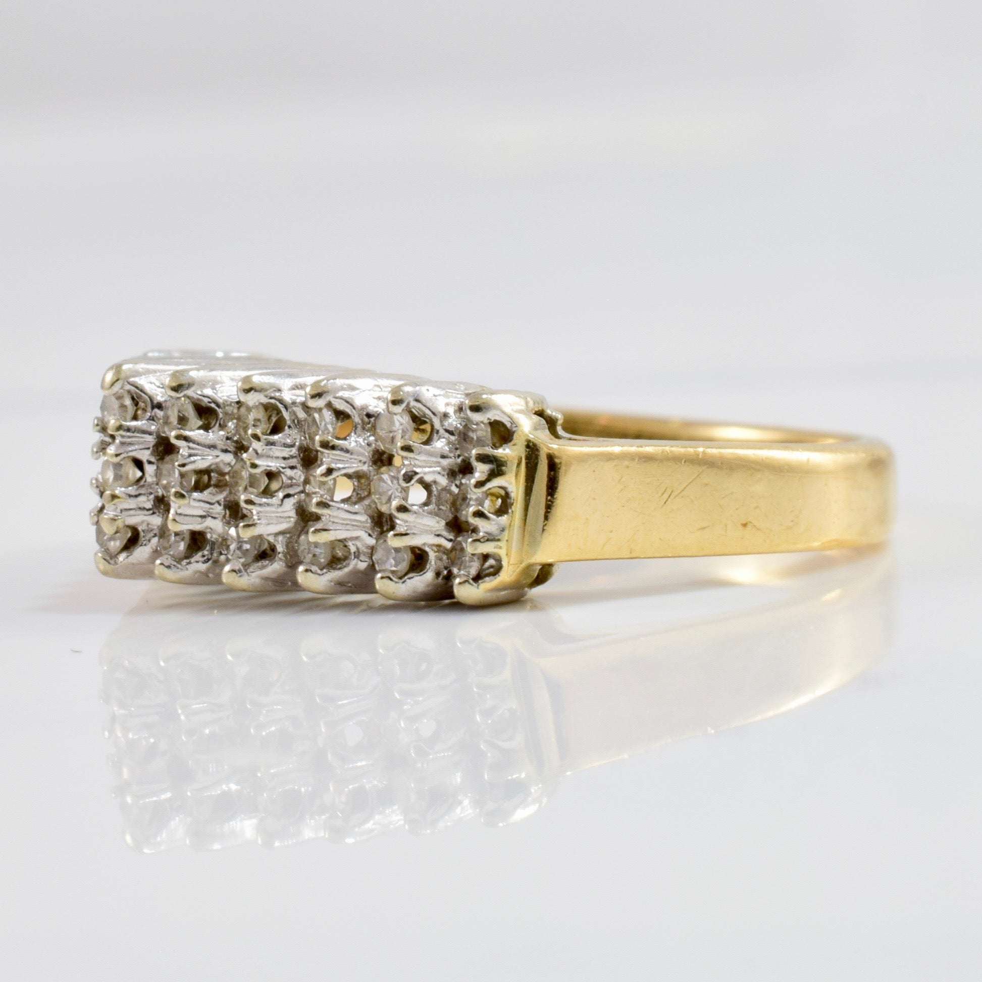 High Set Diamond Cluster Ring | 0.17 ctw SZ 4.75 |