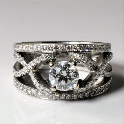 Soldered Diamond Infinity Wedding Set | 1.33ctw | SZ 5.75 |