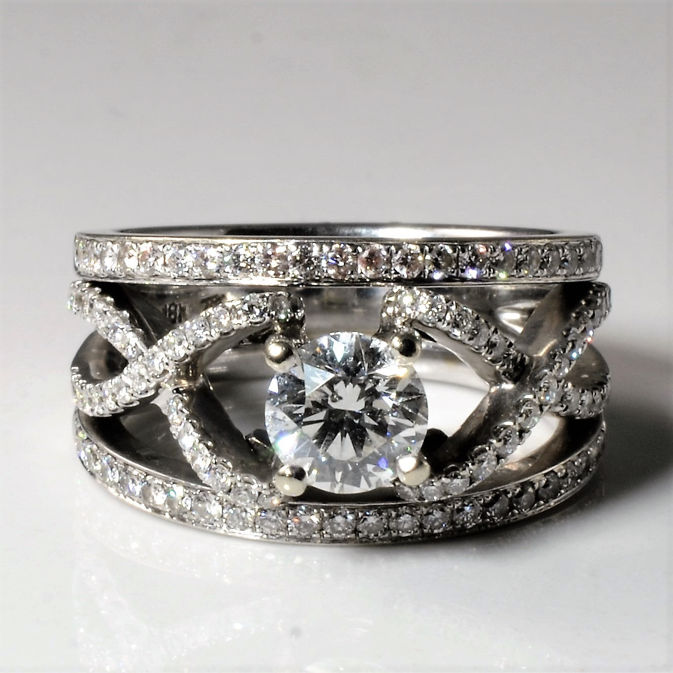 Soldered Diamond Infinity Wedding Set | 1.33ctw | SZ 5.75 |