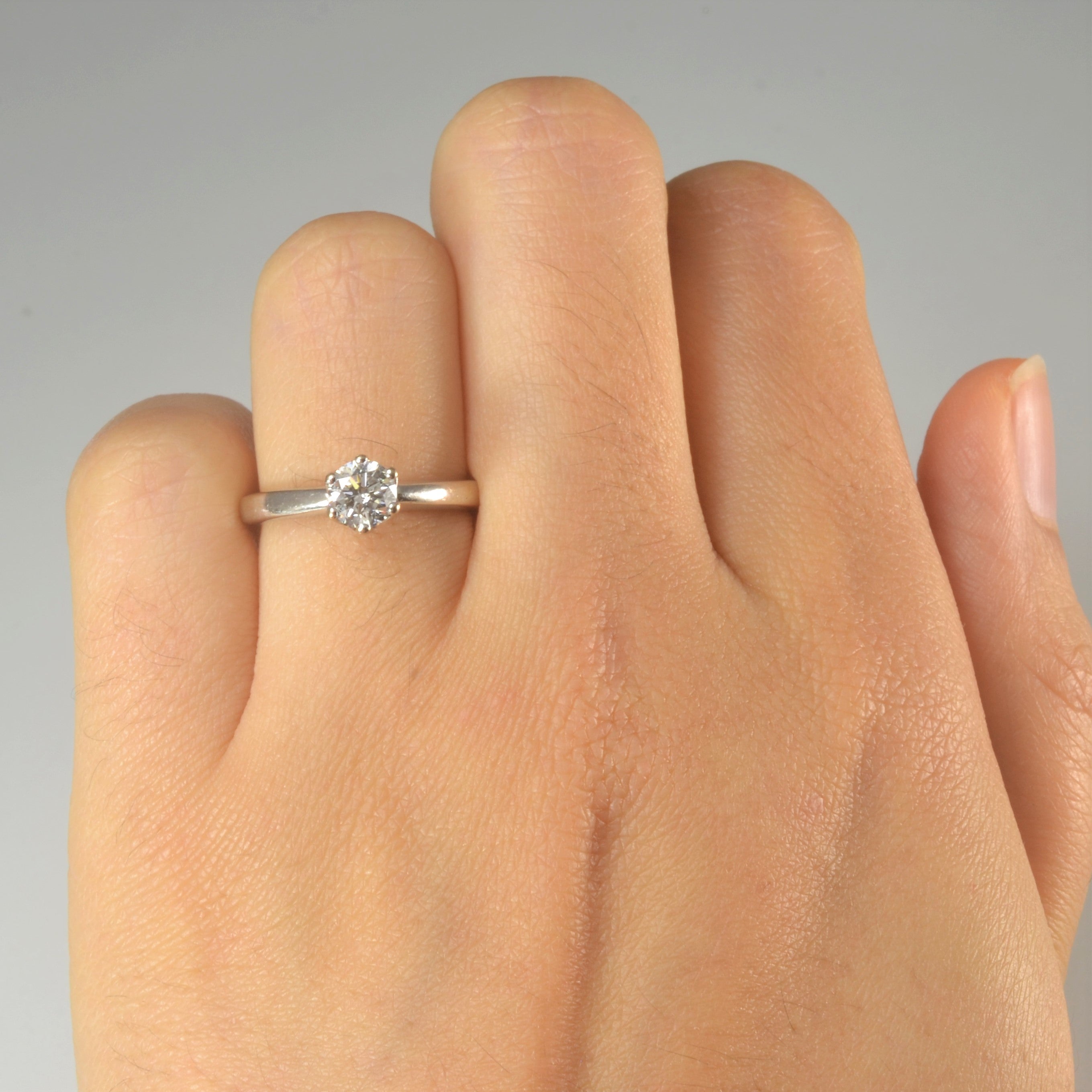 Six Prong Solitaire Diamond Ring | 0.50ct | SZ 4.5 |